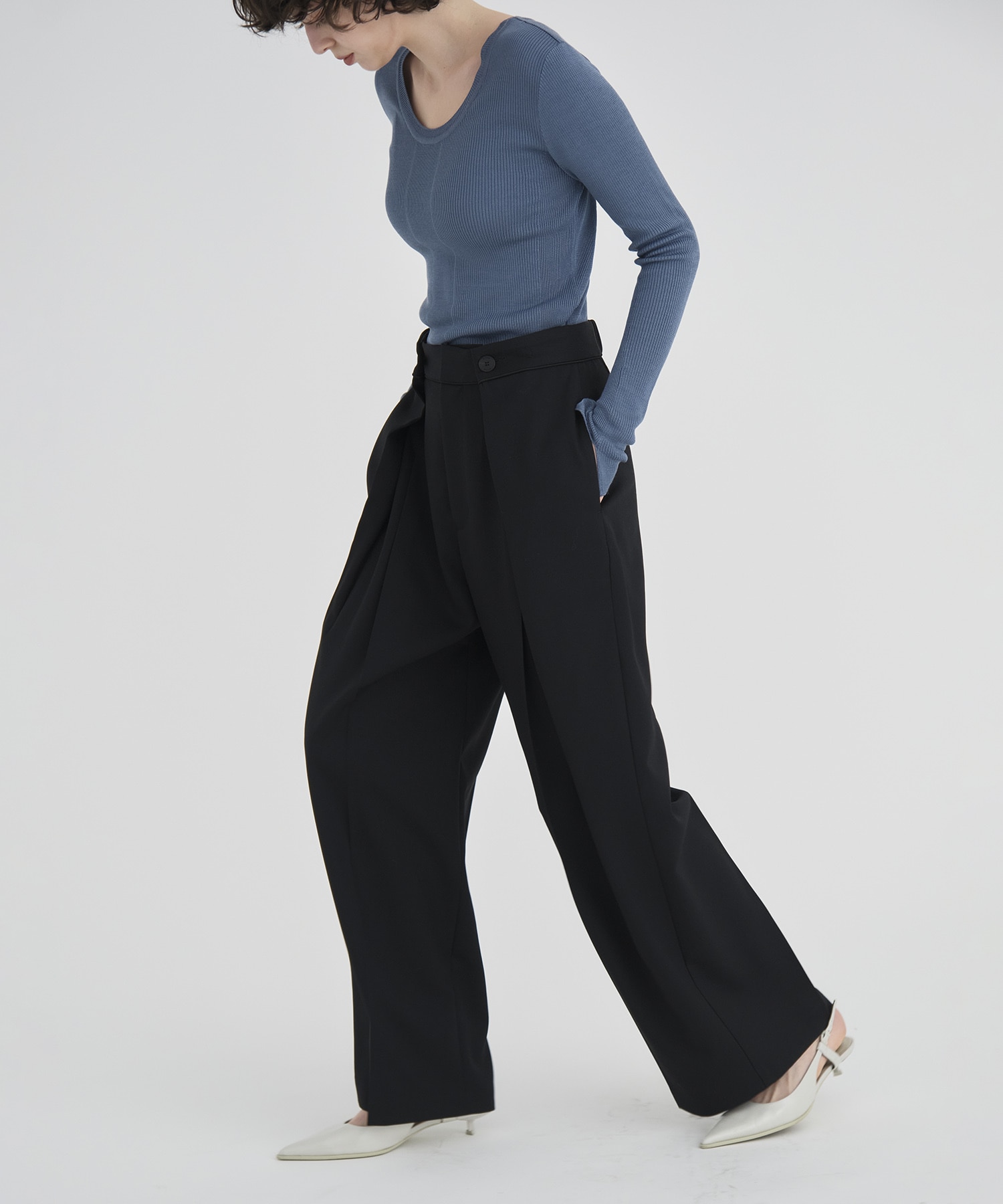 Double Tack Wide Pants RITAN