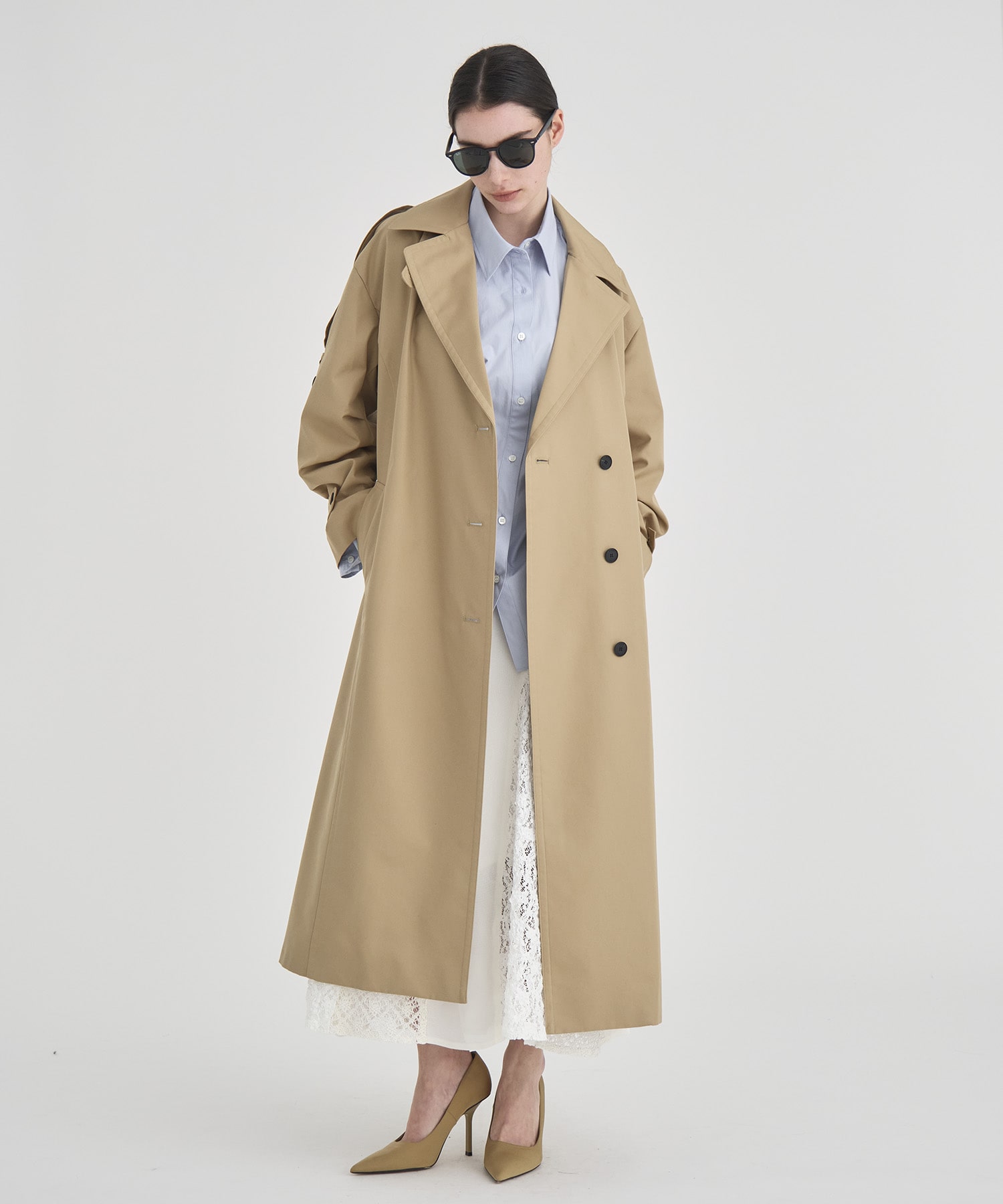 Wide Lapel Trench Coat RITAN