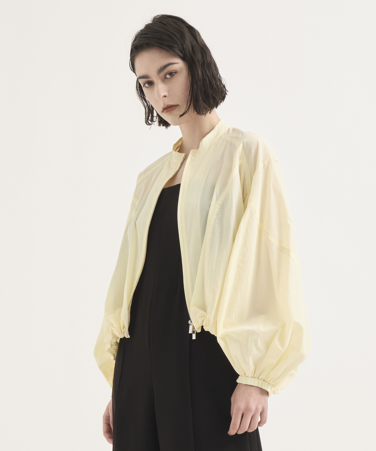 Rough Over Sheer Blouson RITAN