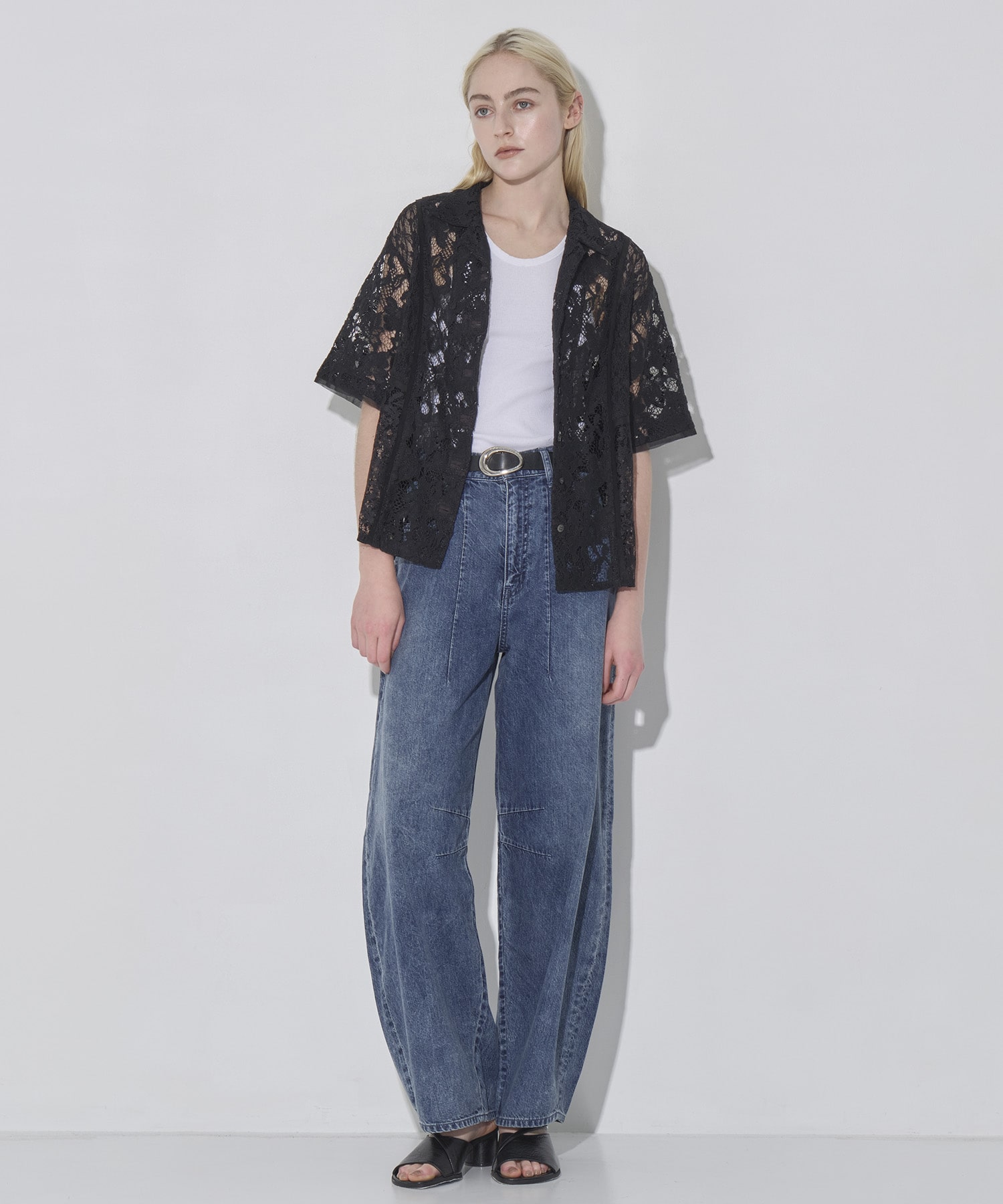 Open Collar Lace Shirts RITAN
