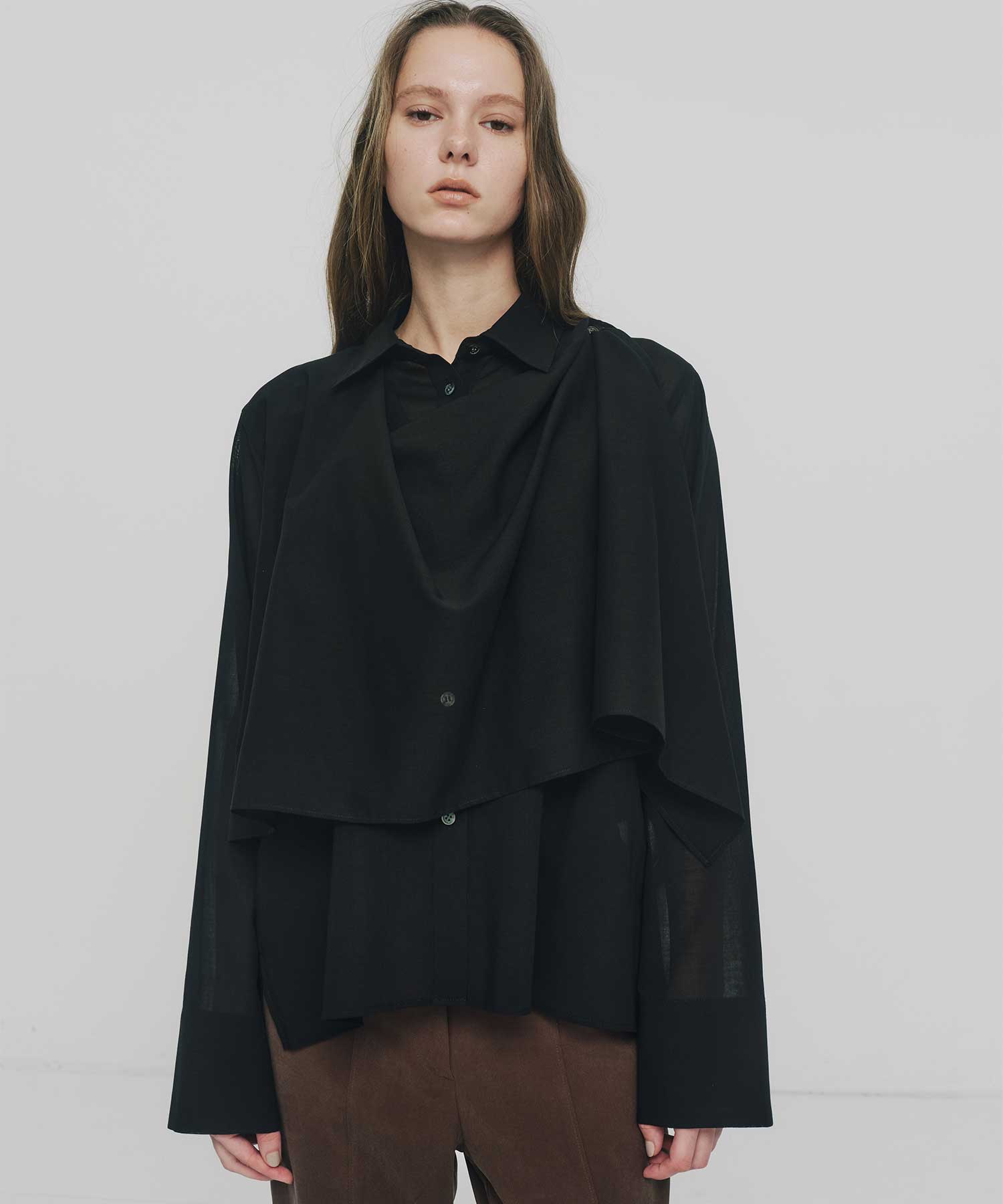 Asym Cape  Shirts RITAN