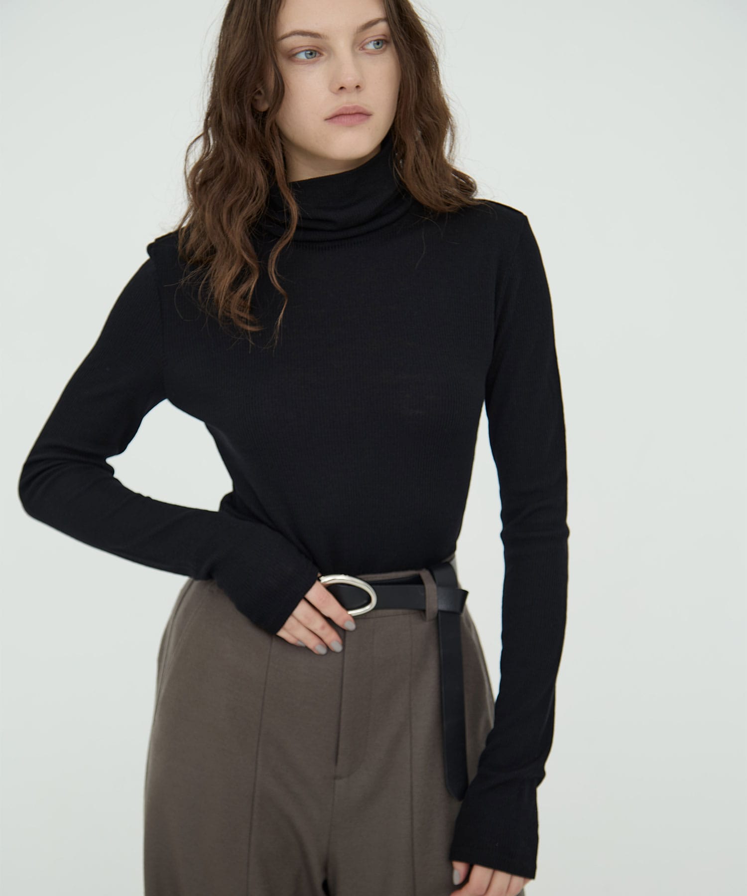 High Neck Wool Tops RITAN