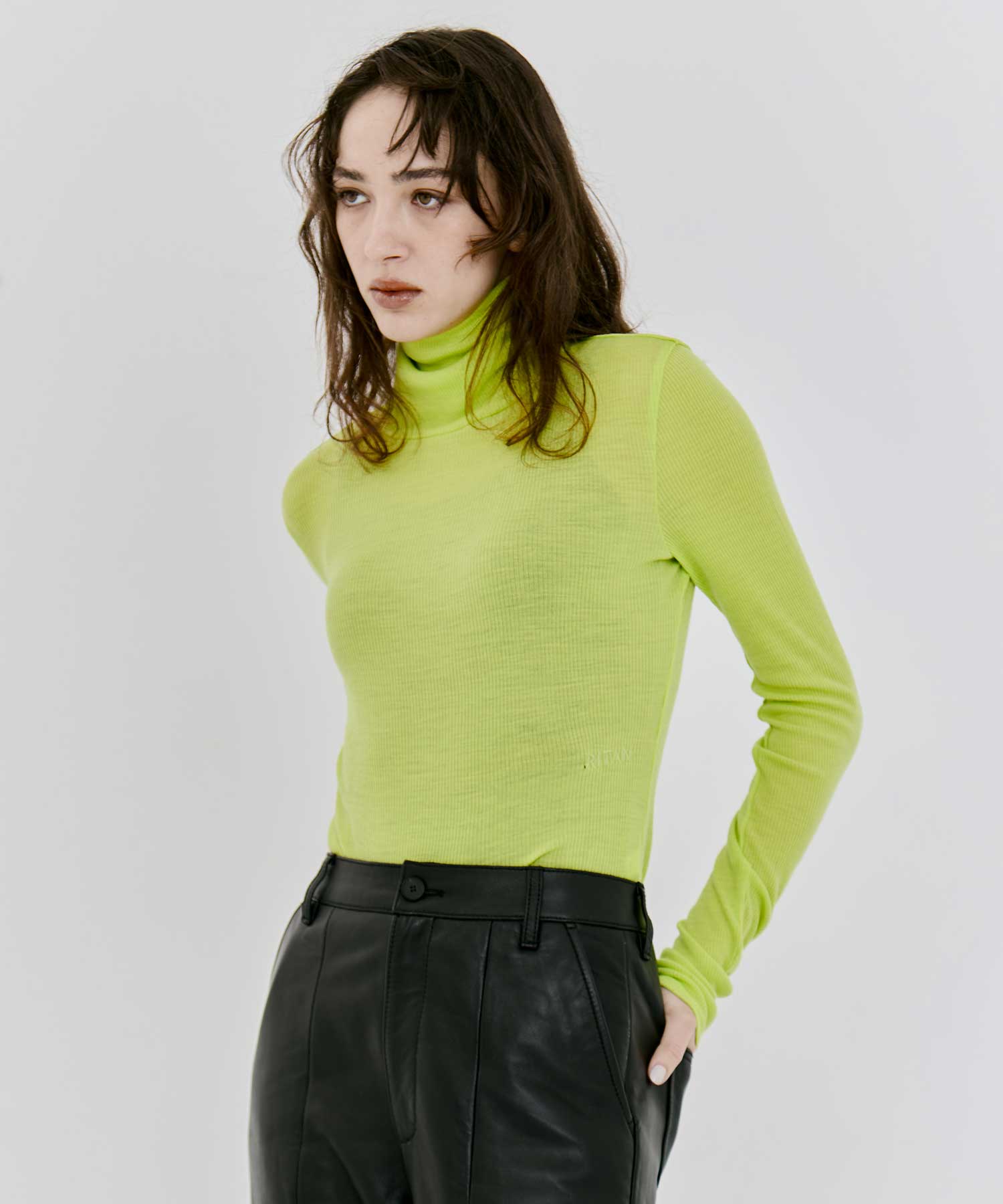 High Neck Wool Tops RITAN