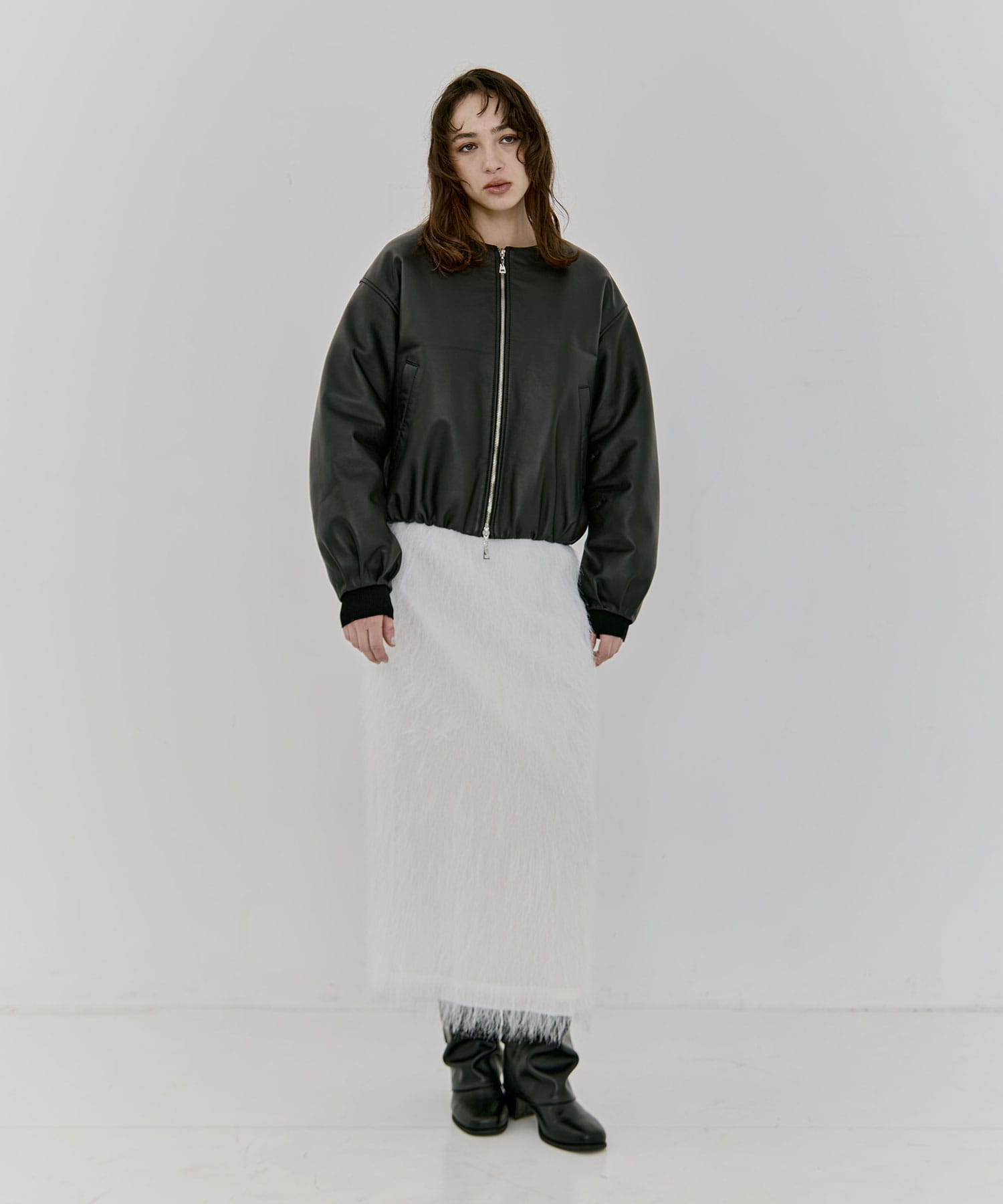 Shaggy Jacquard Skirt RITAN