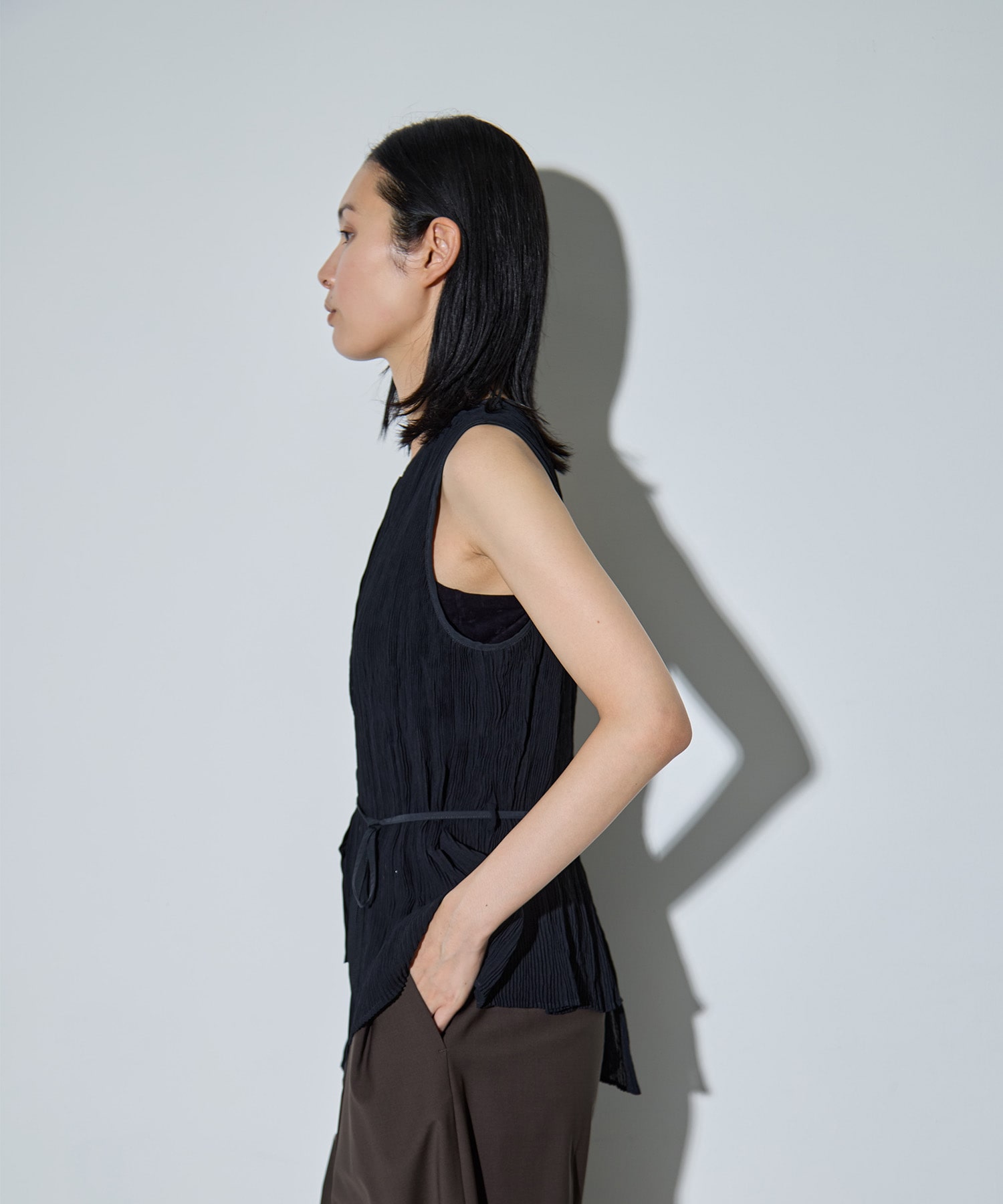 Airy Micro Pleats Tops RITAN