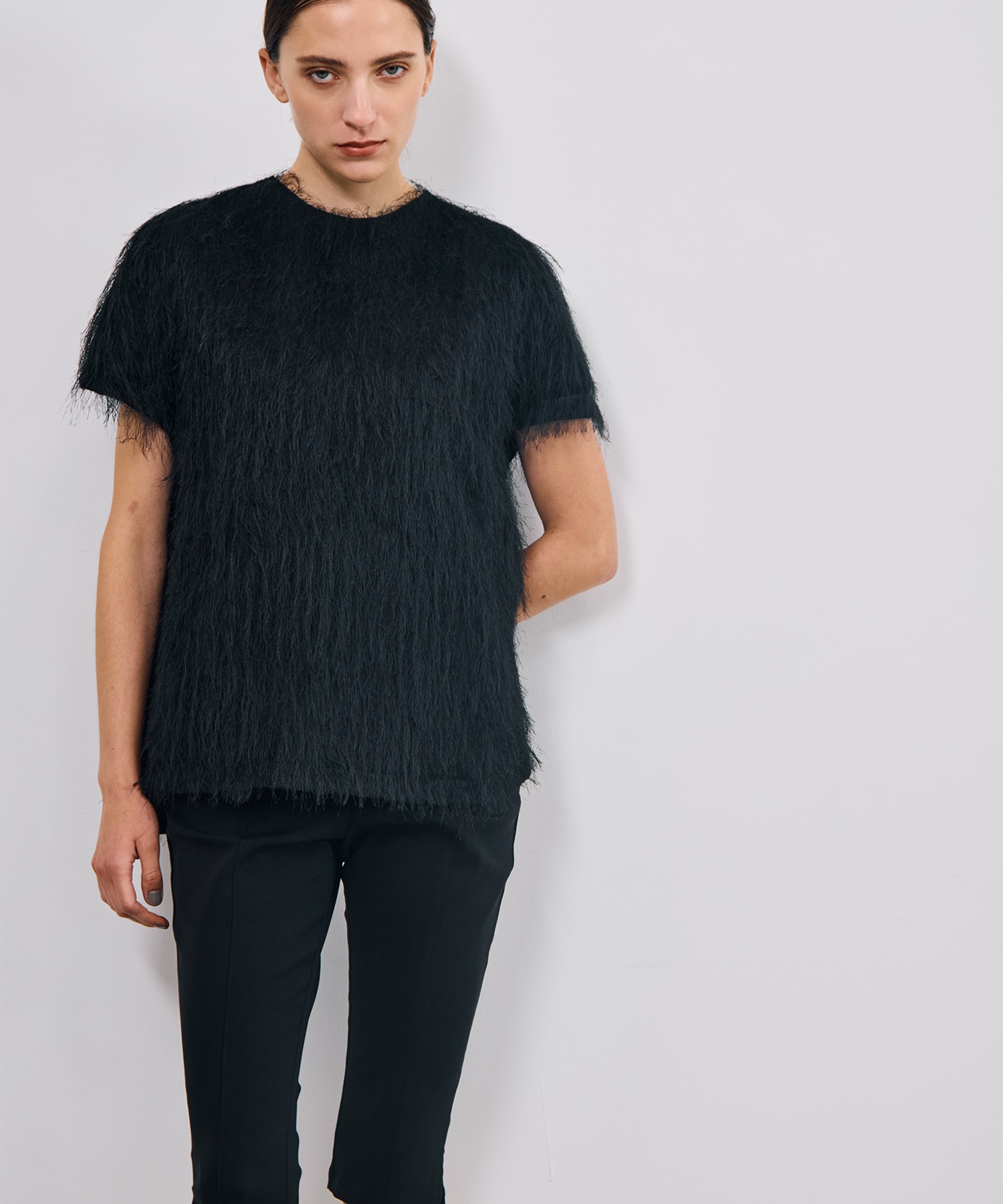 Shaggy Jacquard  T-Blouse RITAN