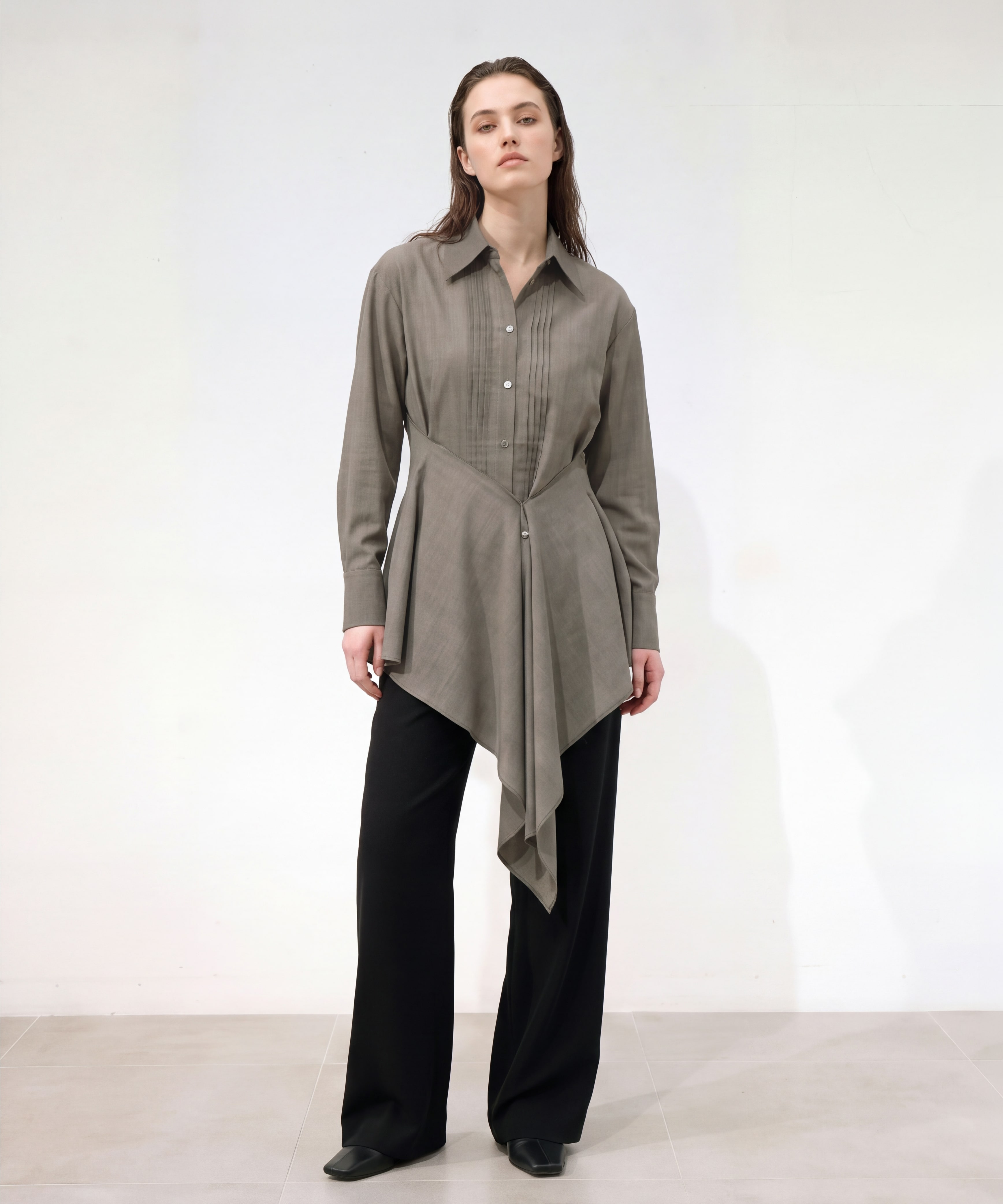 Waist-Tie Arrange Shirts RITAN