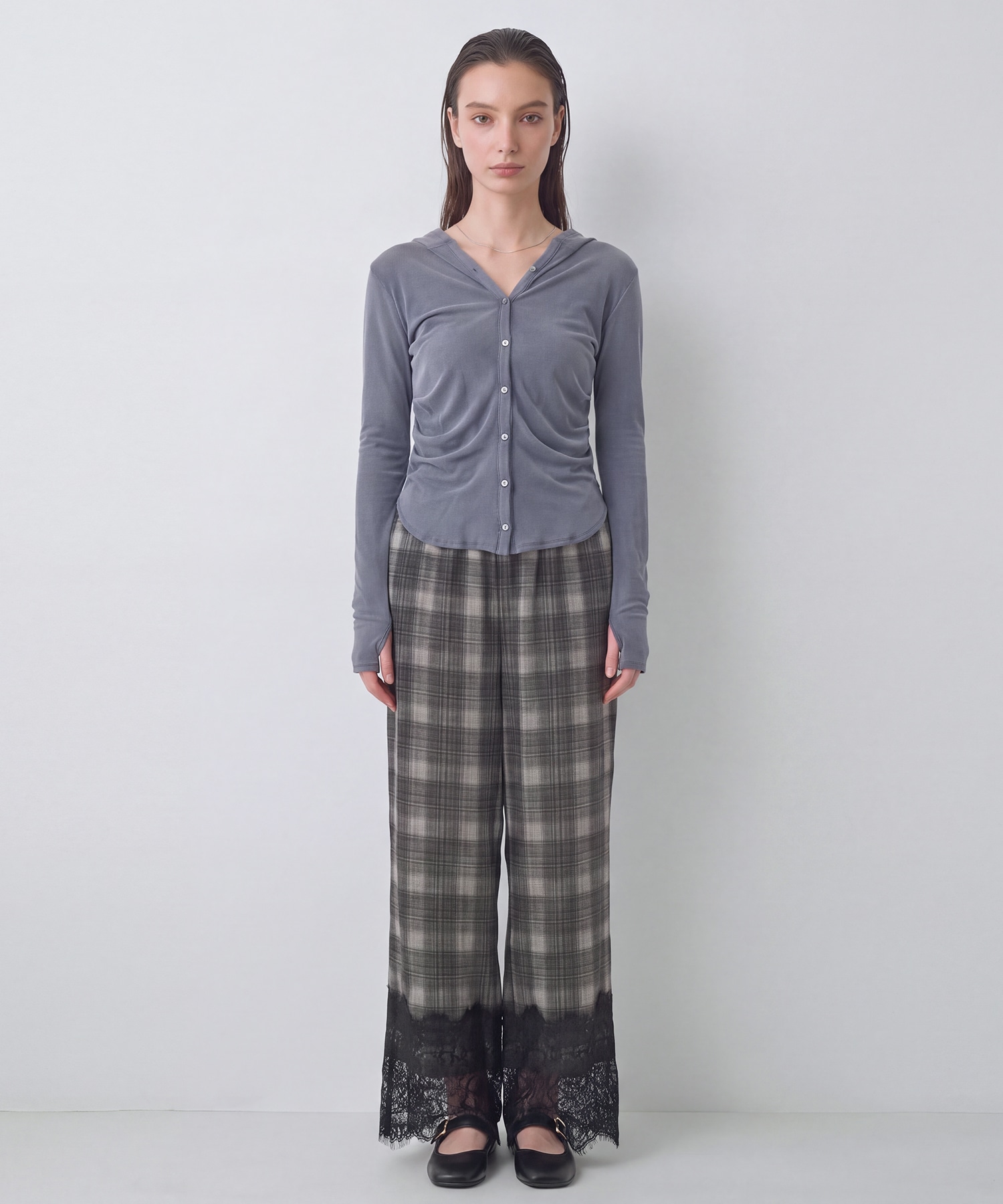 Velours Hoodie Cut Tops RITAN