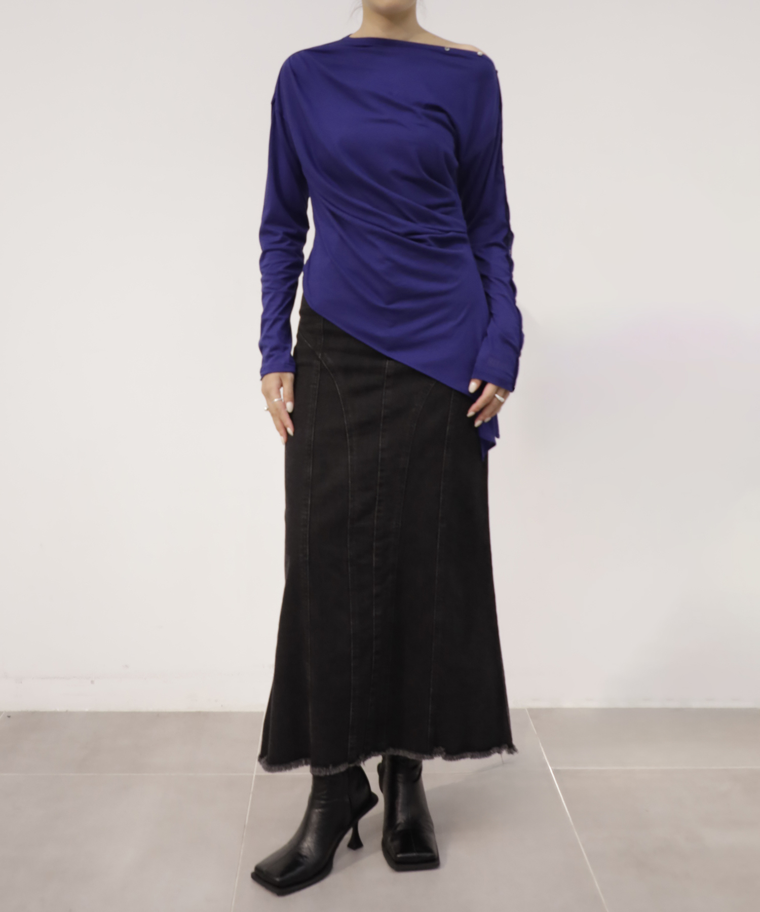 Cotton Cashmere Long Tee RITAN