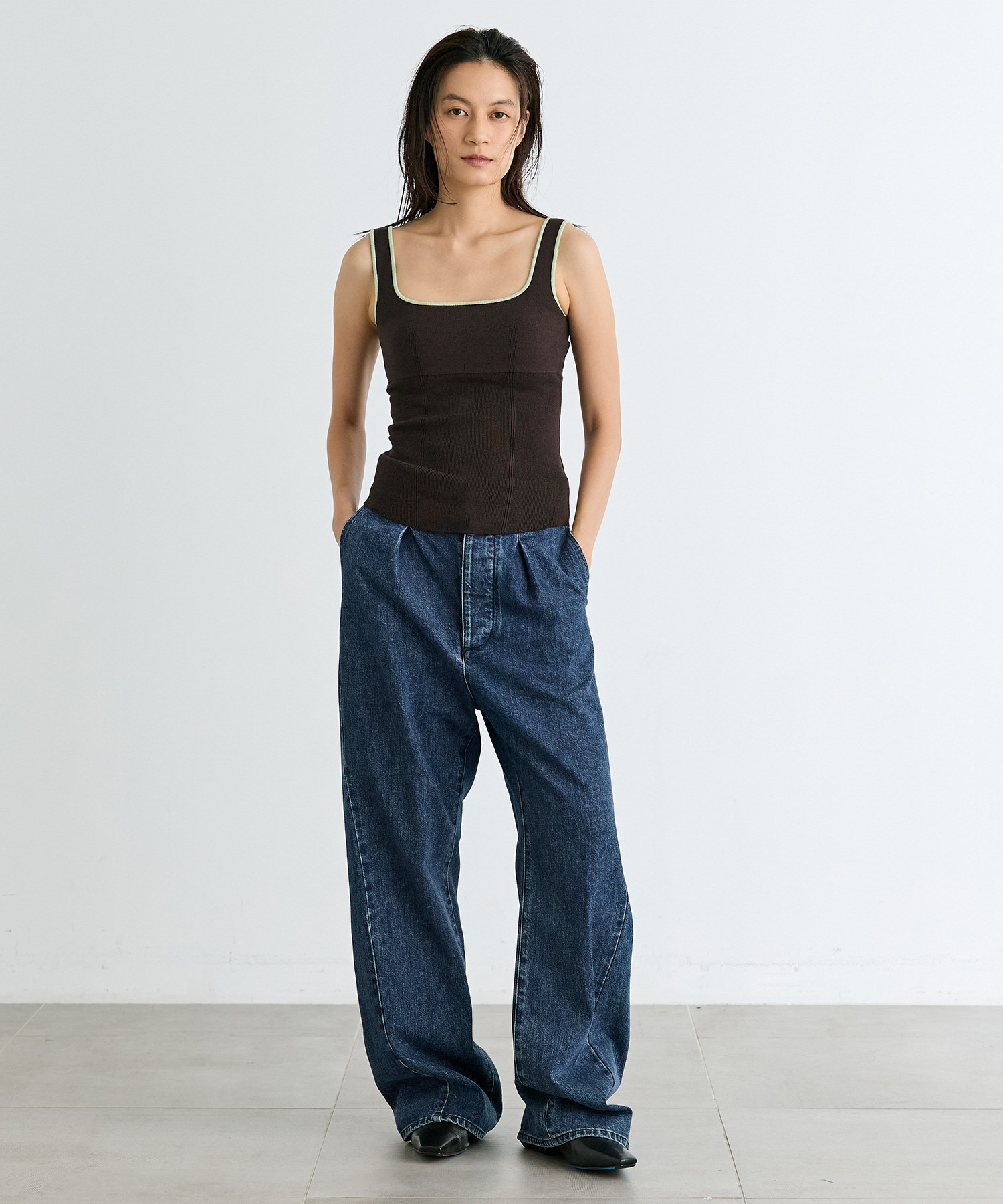 nakes Cotton Silk Square Tank Top RITAN