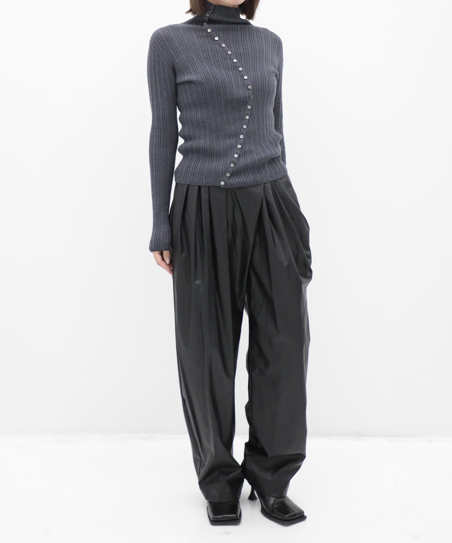 Cashmere Silk Arch Rib Knit RITAN
