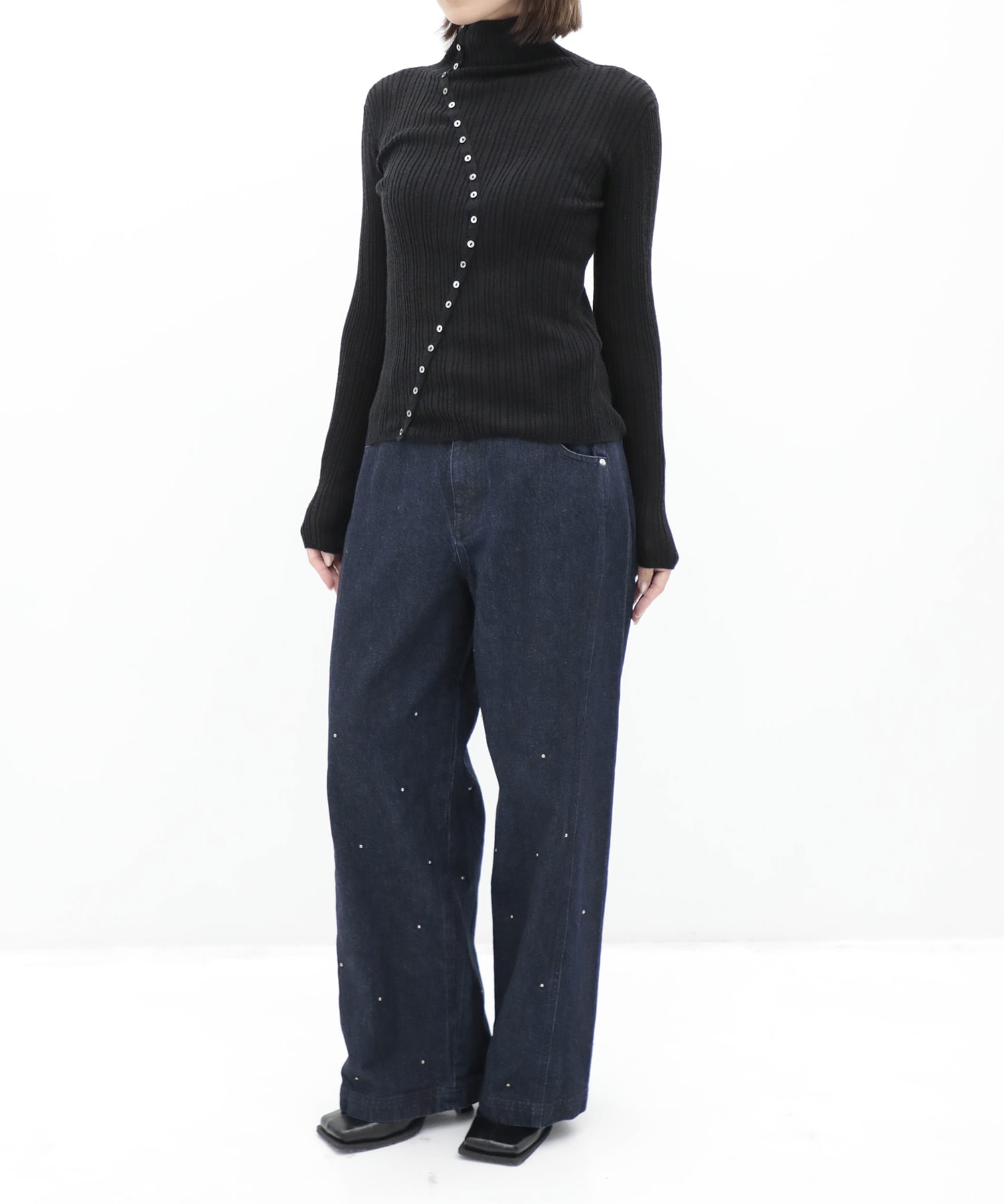 Cashmere Silk Arch Rib Knit RITAN