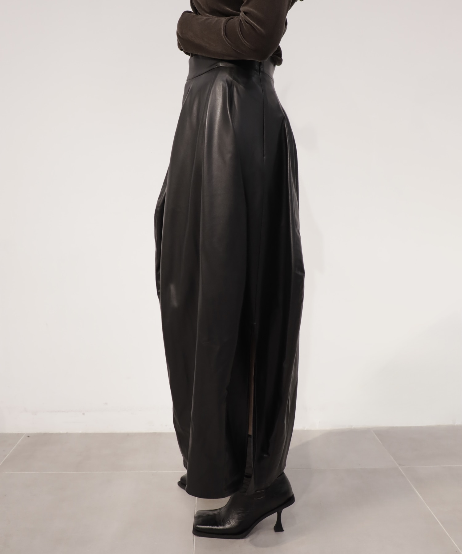 Arch Pattern Leather Skirt RITAN