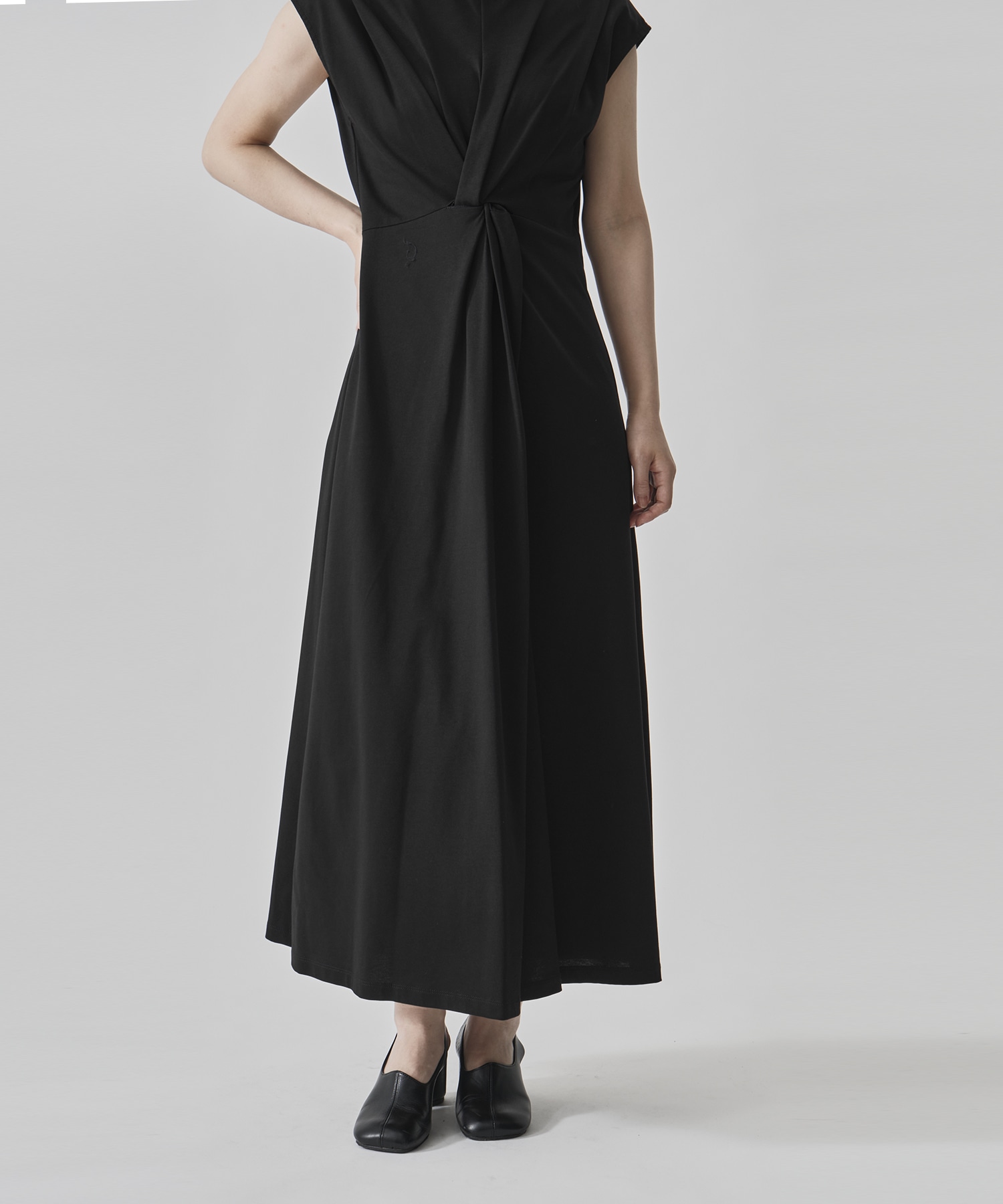Shoulder Tuck Twist Dress CITY TOKYO