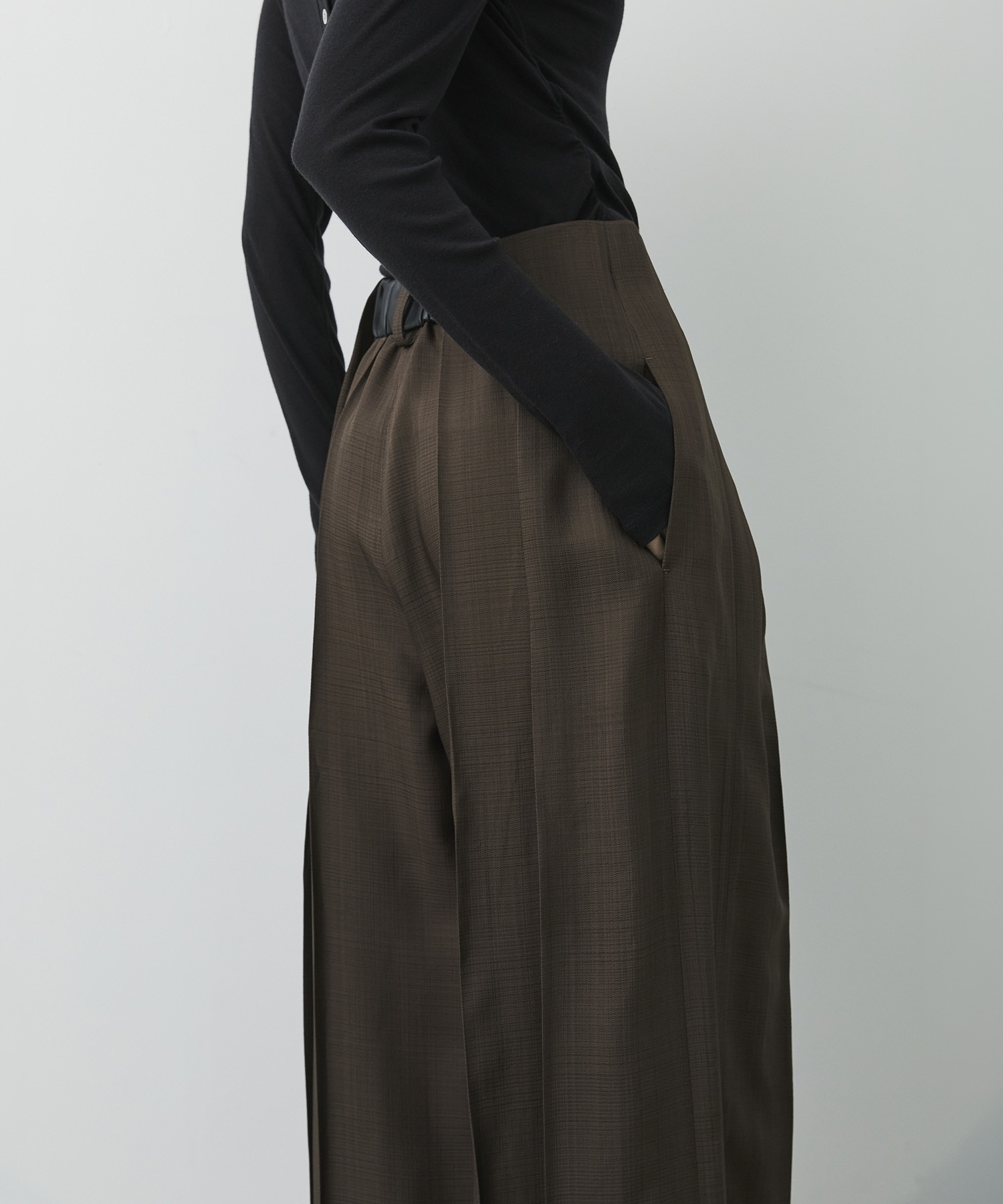 Viscose Twill Flare Trousers CITY TOKYO
