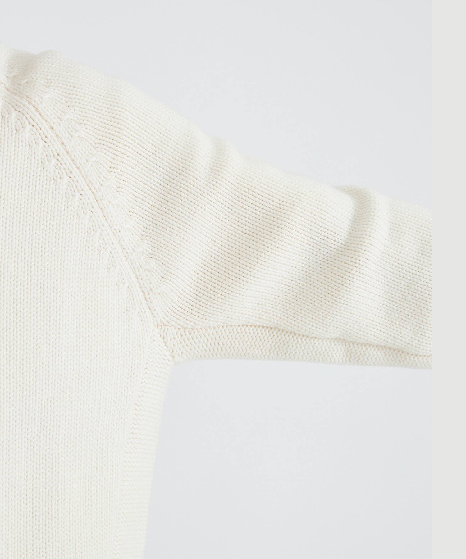 Wool Middle Gauge C/N Knit PO(44 OFF WHITE): THE TOKYO: MEN｜THE