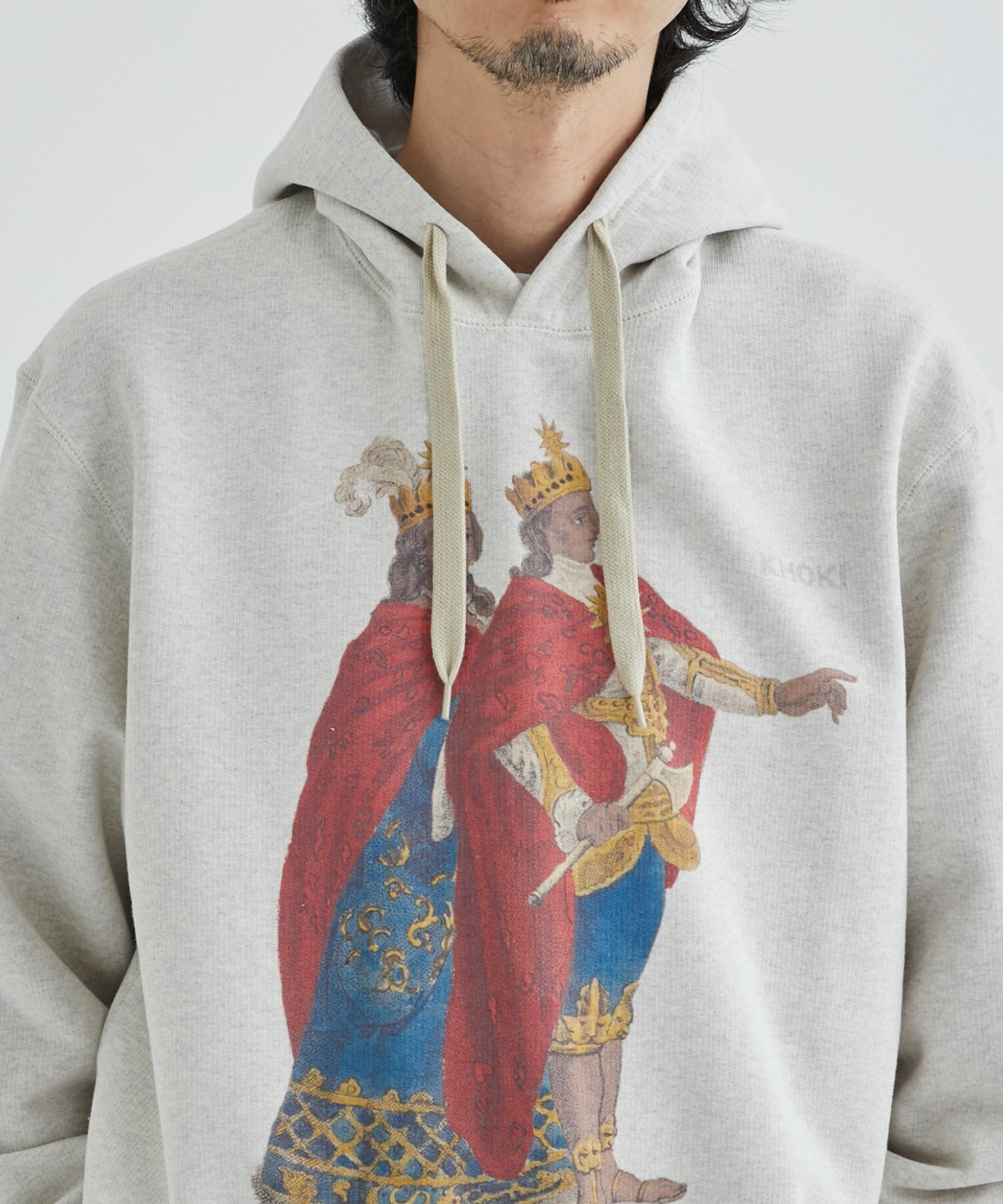 Graphic-print hoodie ｜ KHOKI