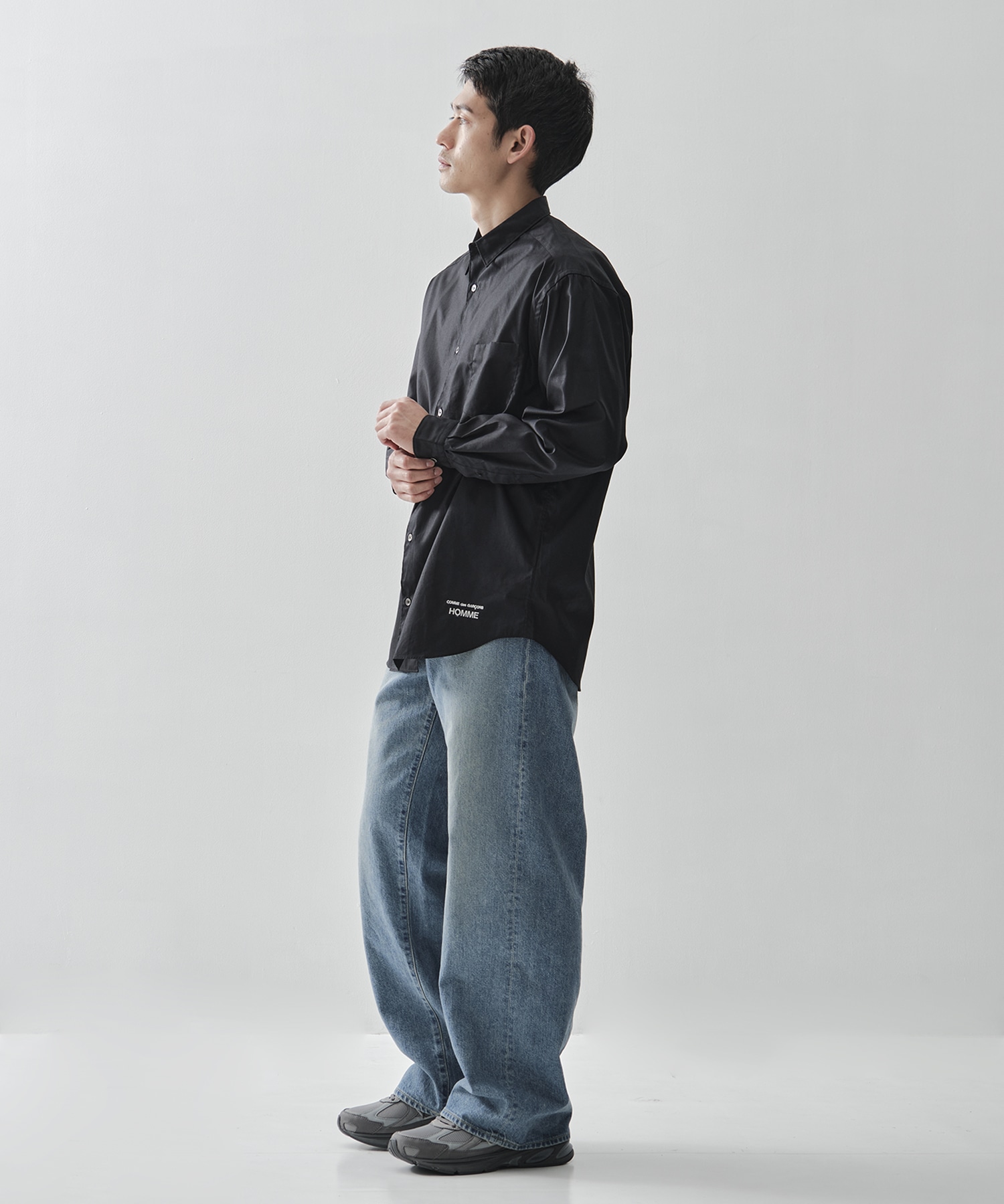 【コムデギャルソンオム】綿ブロード L/S Shirts COMME des GARCONS HOMME