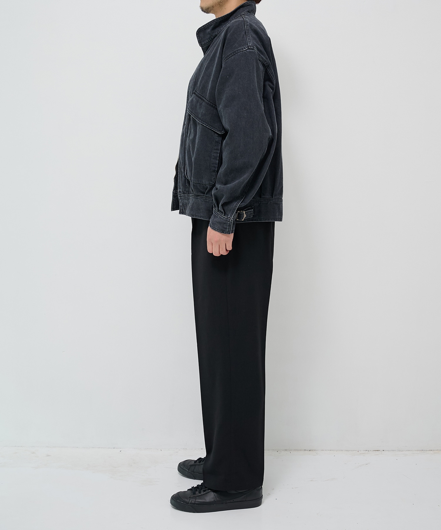 【ヨーク】Cotton Denim Stand Collar Blouson YOKE