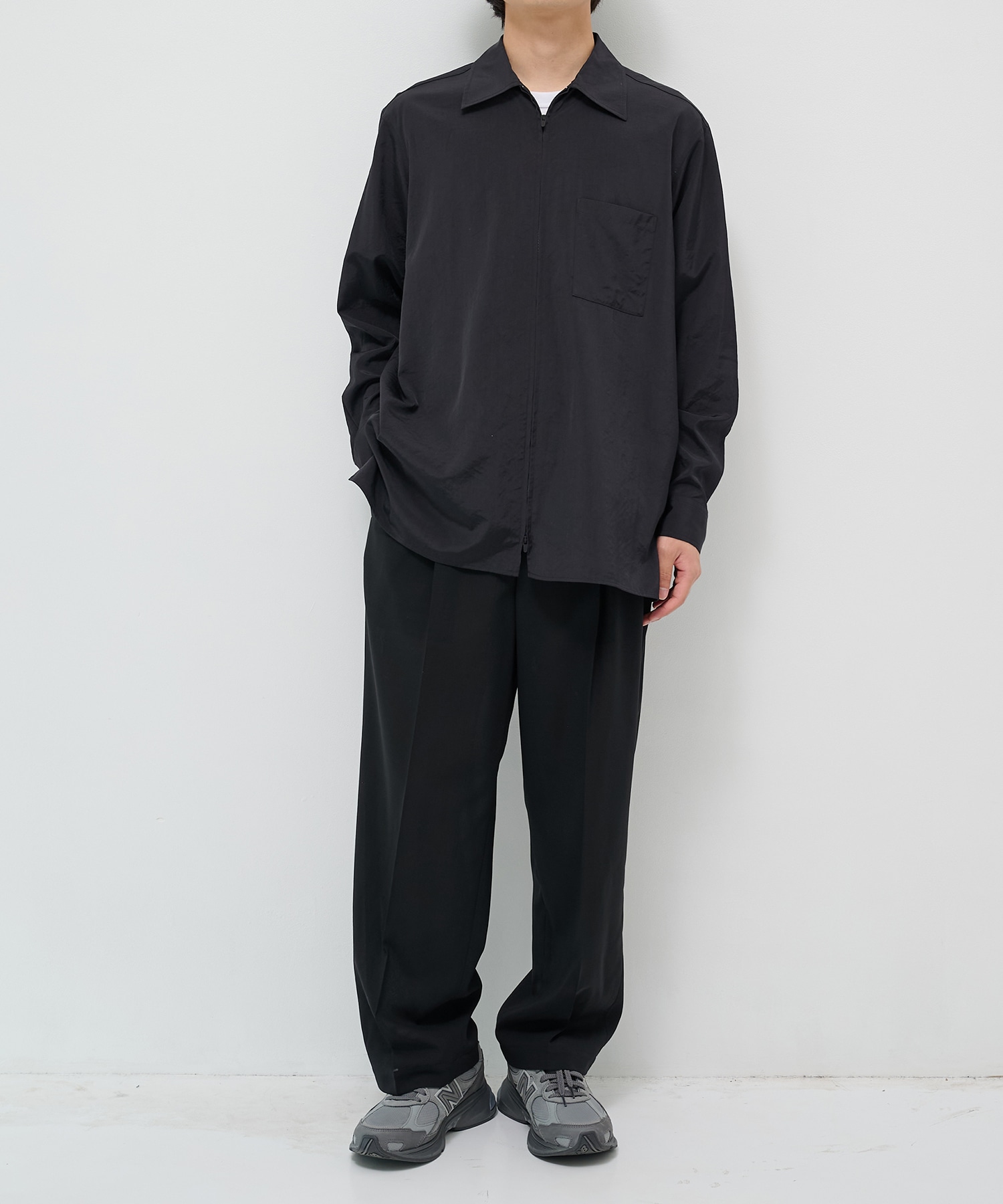 【ヨーク】Silk Nylon Zip Shirt YOKE