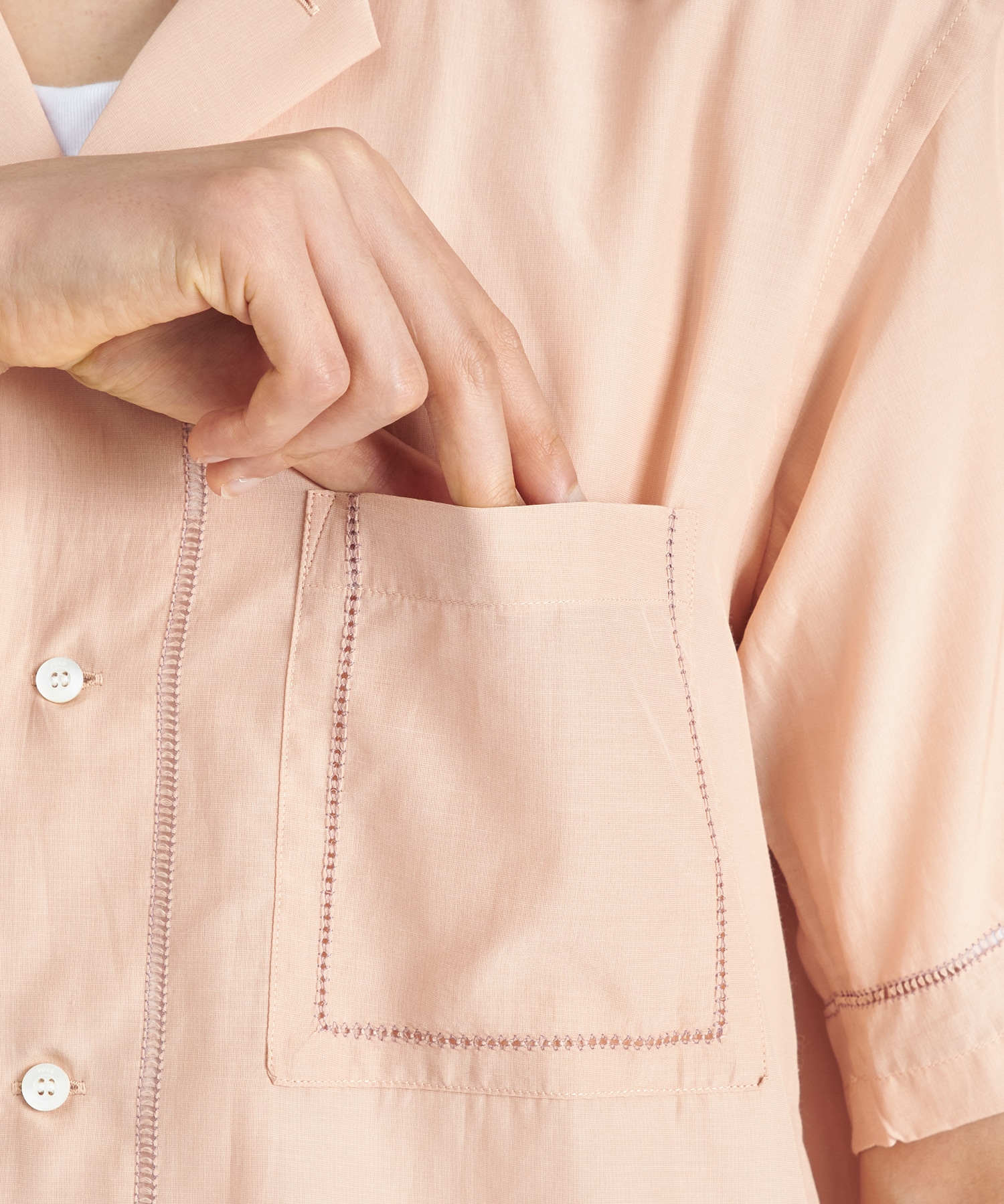 EMBROIDERY OPEN COLLAR YOKE