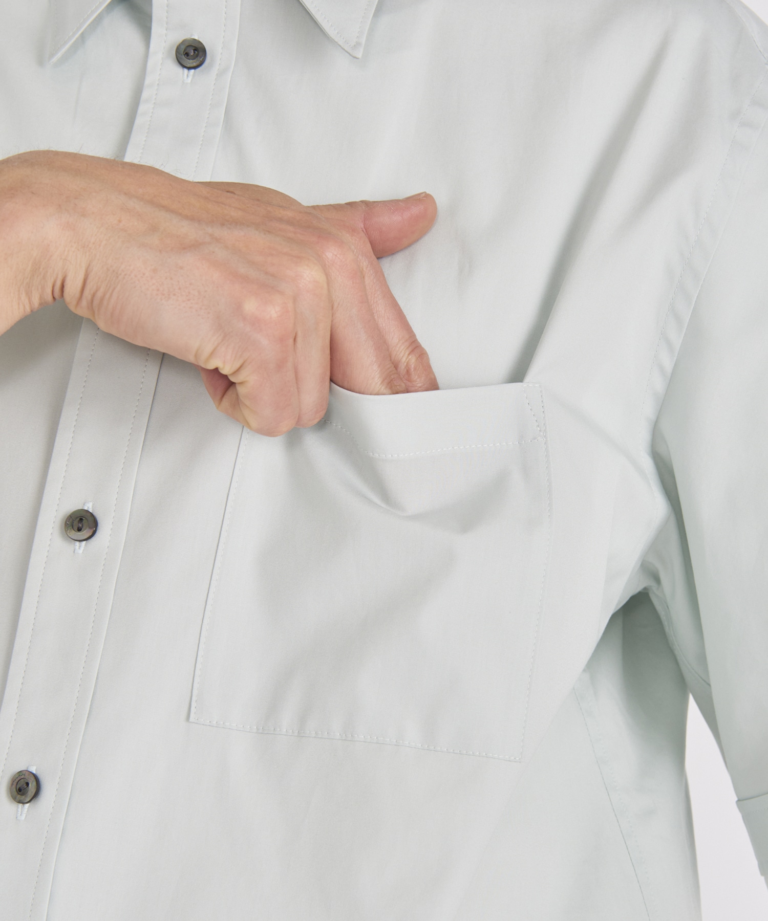 【イレニサ】REGULAR COLLAR SHORT-SLEEVED SHIRT IRENISA