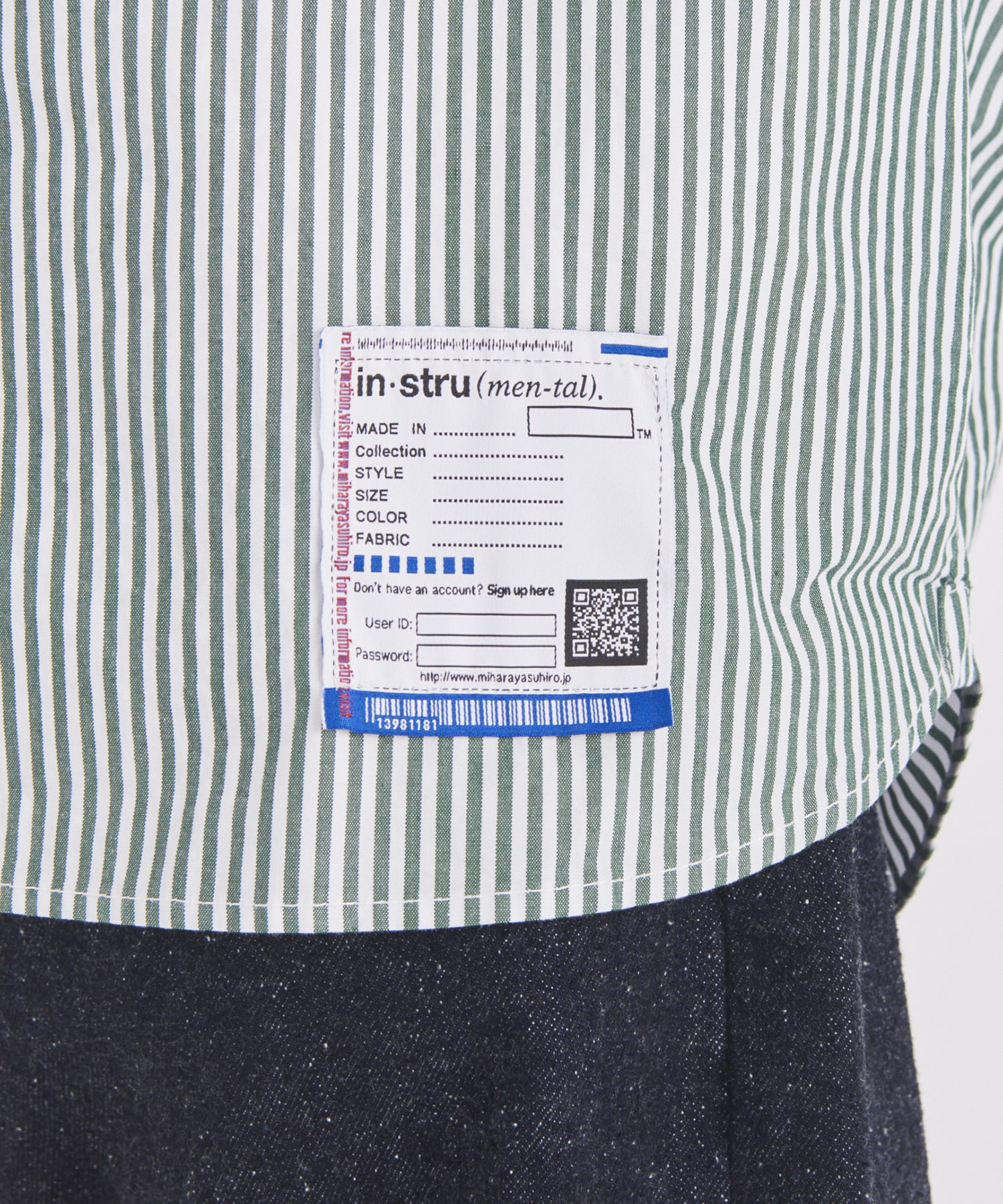 HIGH DENSITY OX STAND COLLAR SS SHIRTS Maison MIHARA YASUHIRO