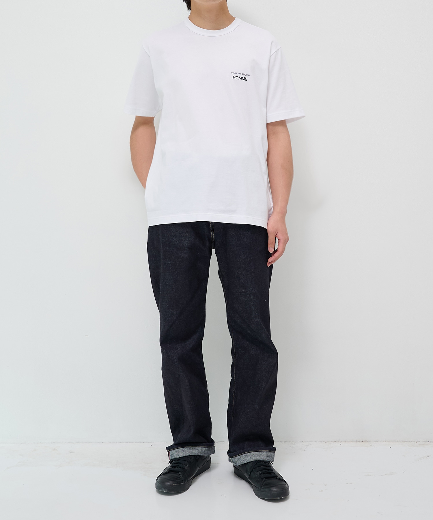 【コムデギャルソンオム】綿天竺 製品プリント S/S Tee COMME des GARCONS HOMME
