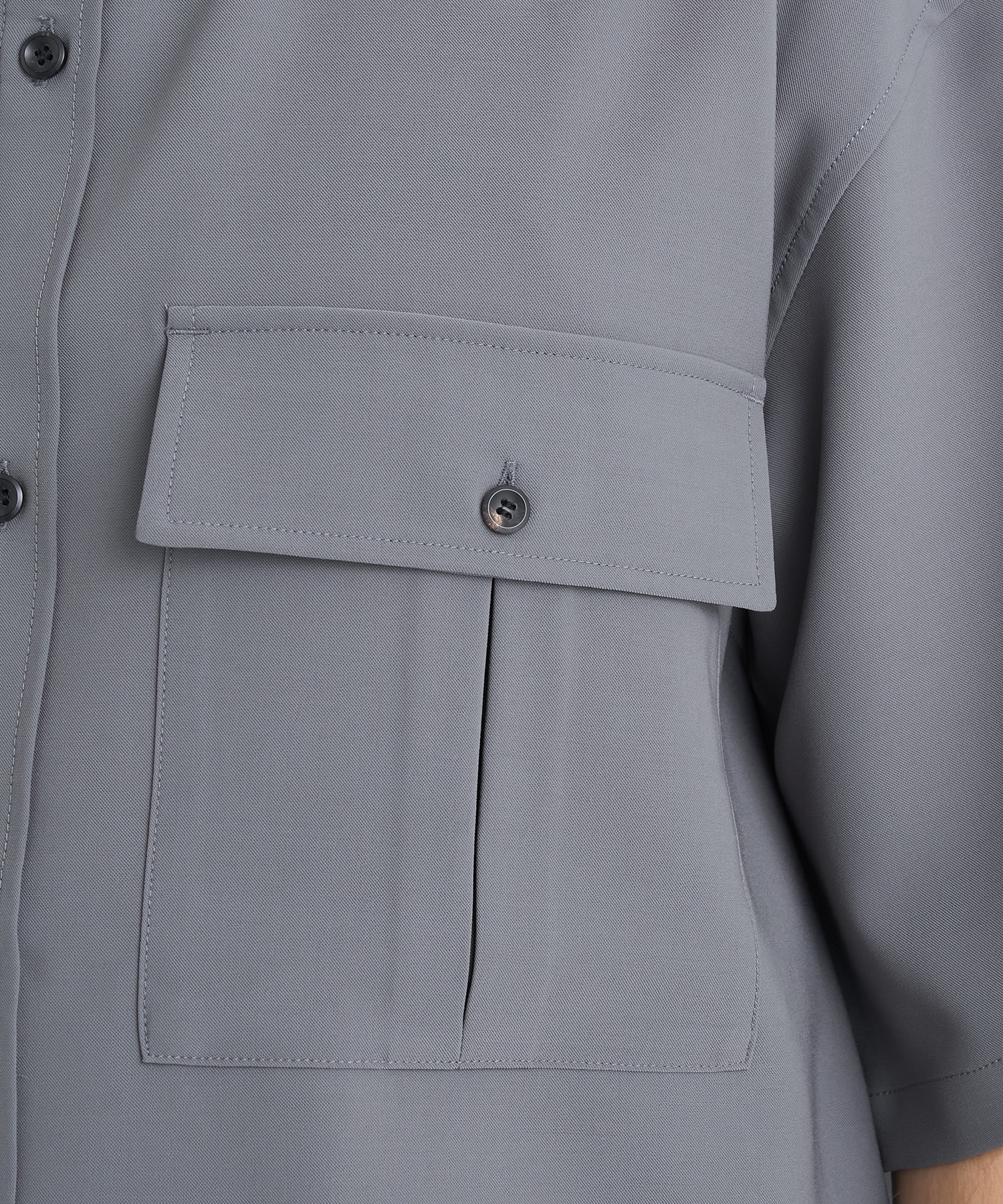 別注 PE CONPACT TWILL W POCKET S/S SHIRT ATTACHMENT