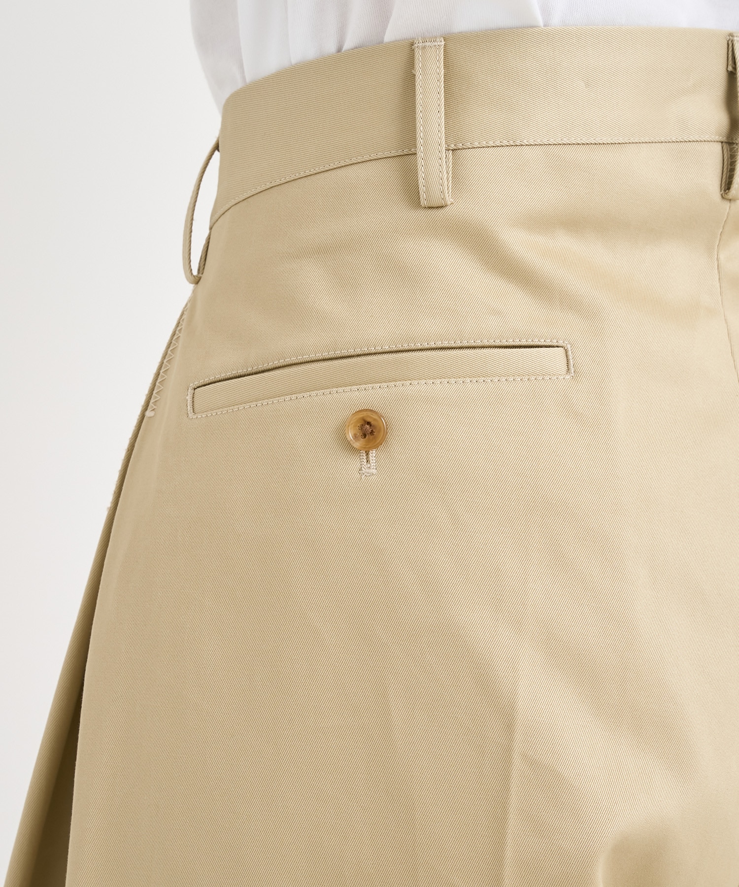 Tuck-detail cotton pants KHOKI