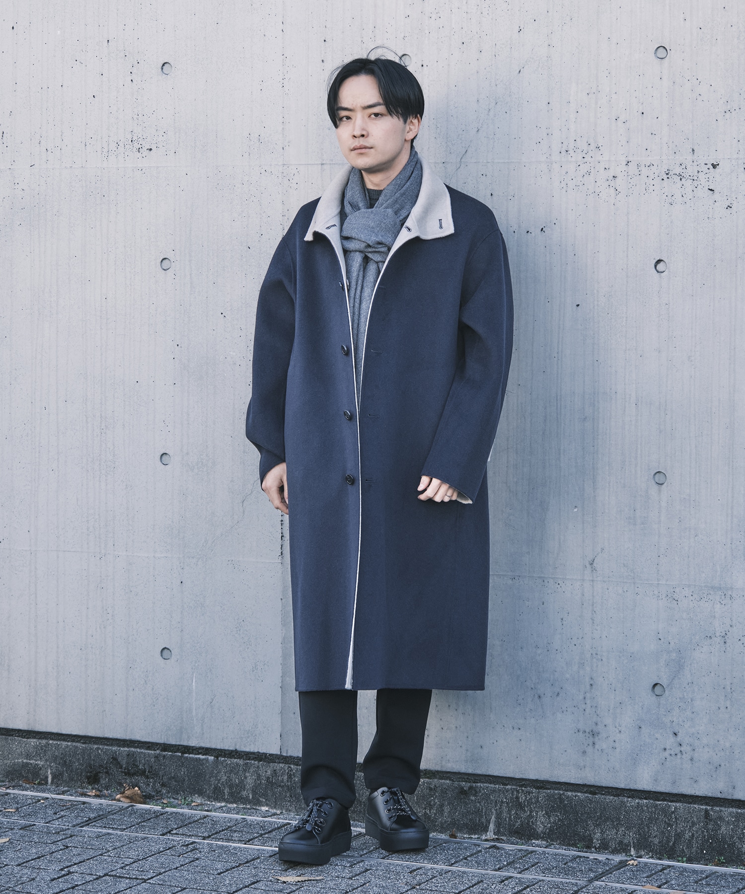 CASHMERE/SILK/WOOL STAND OVER COAT CASHMERE CASHMERE