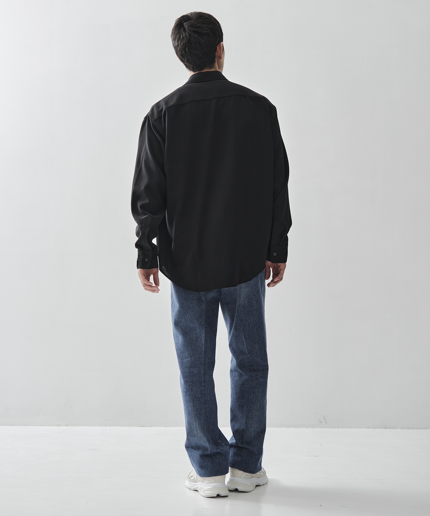 別注TWIST WOOL GAUZE LOOSE FIT SHIRT ATON