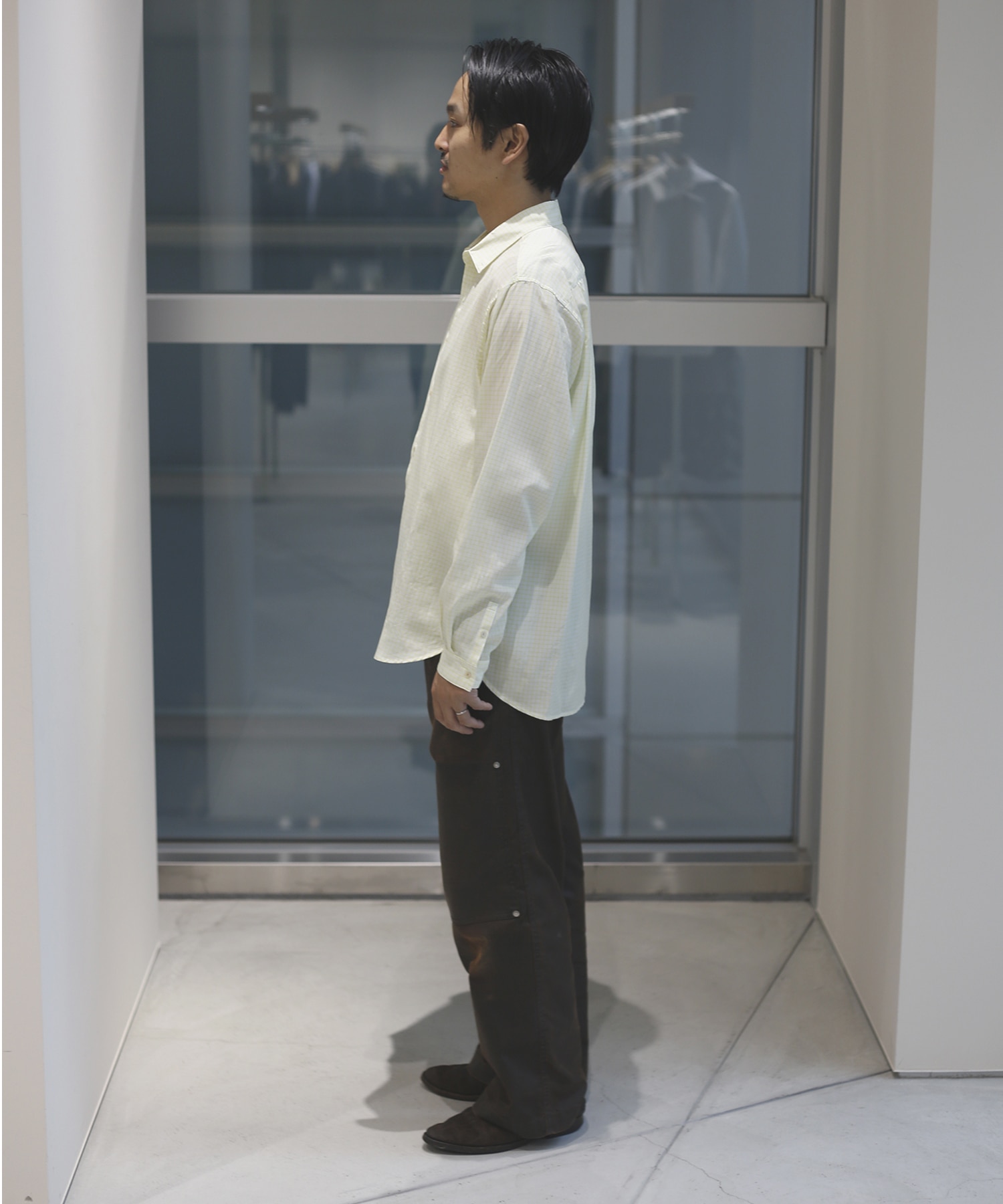 SILK α L/S Check Shirt SILK α