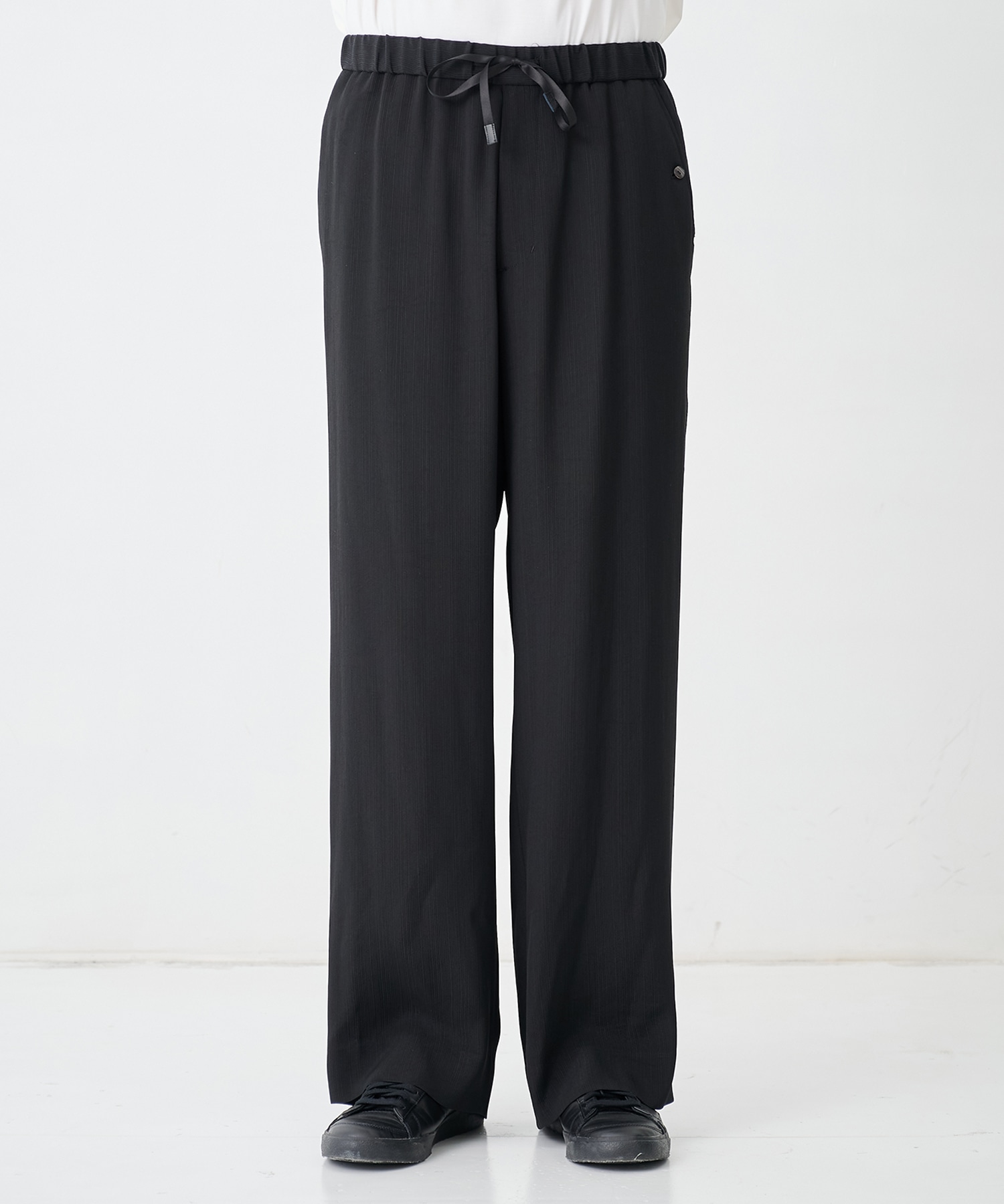 SILK α Pleats Summer Easy Pants SILK α