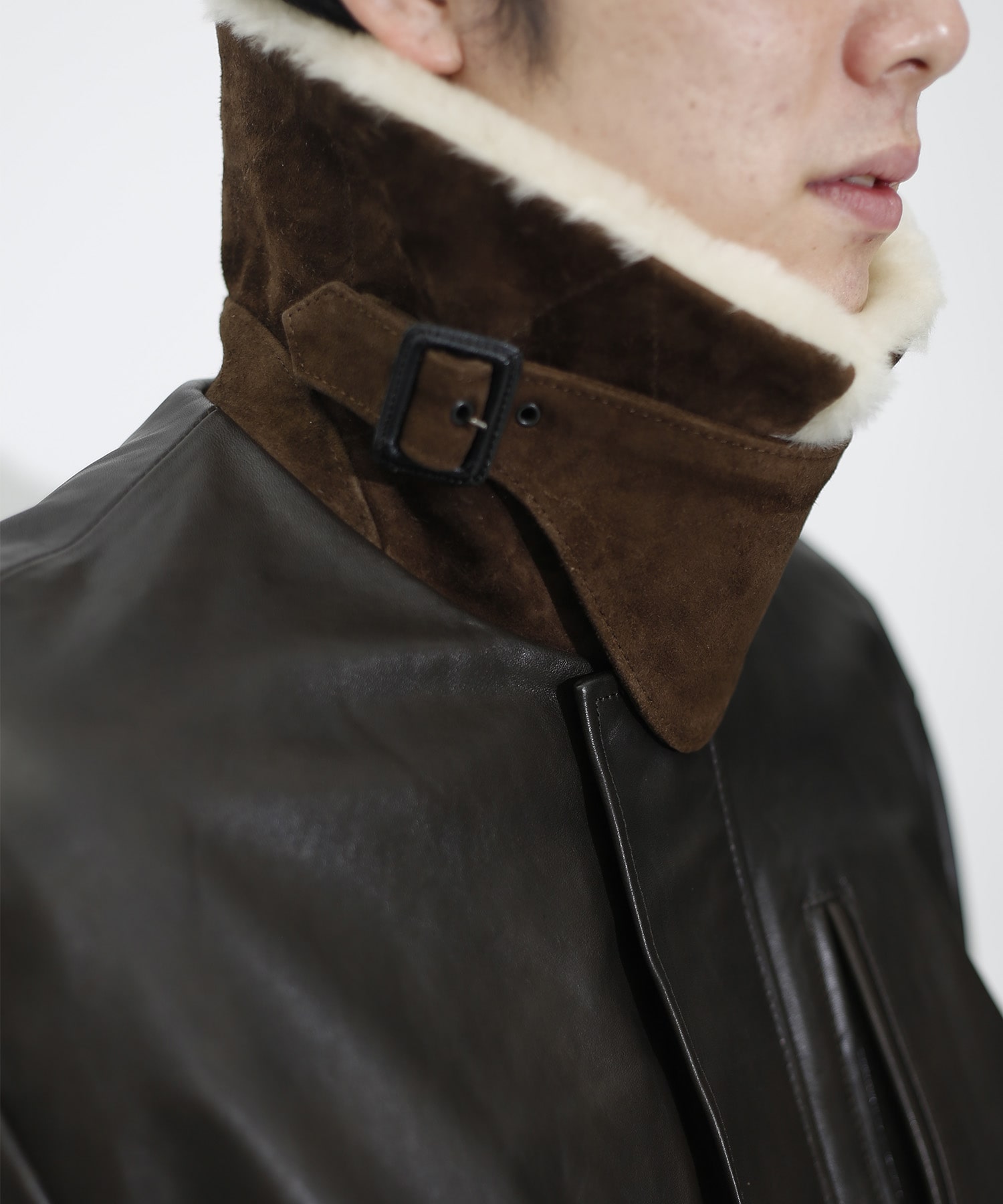 【シュタイン】ST.1549 MOUTON COLLAR CALF ZIP JACKET ssstein