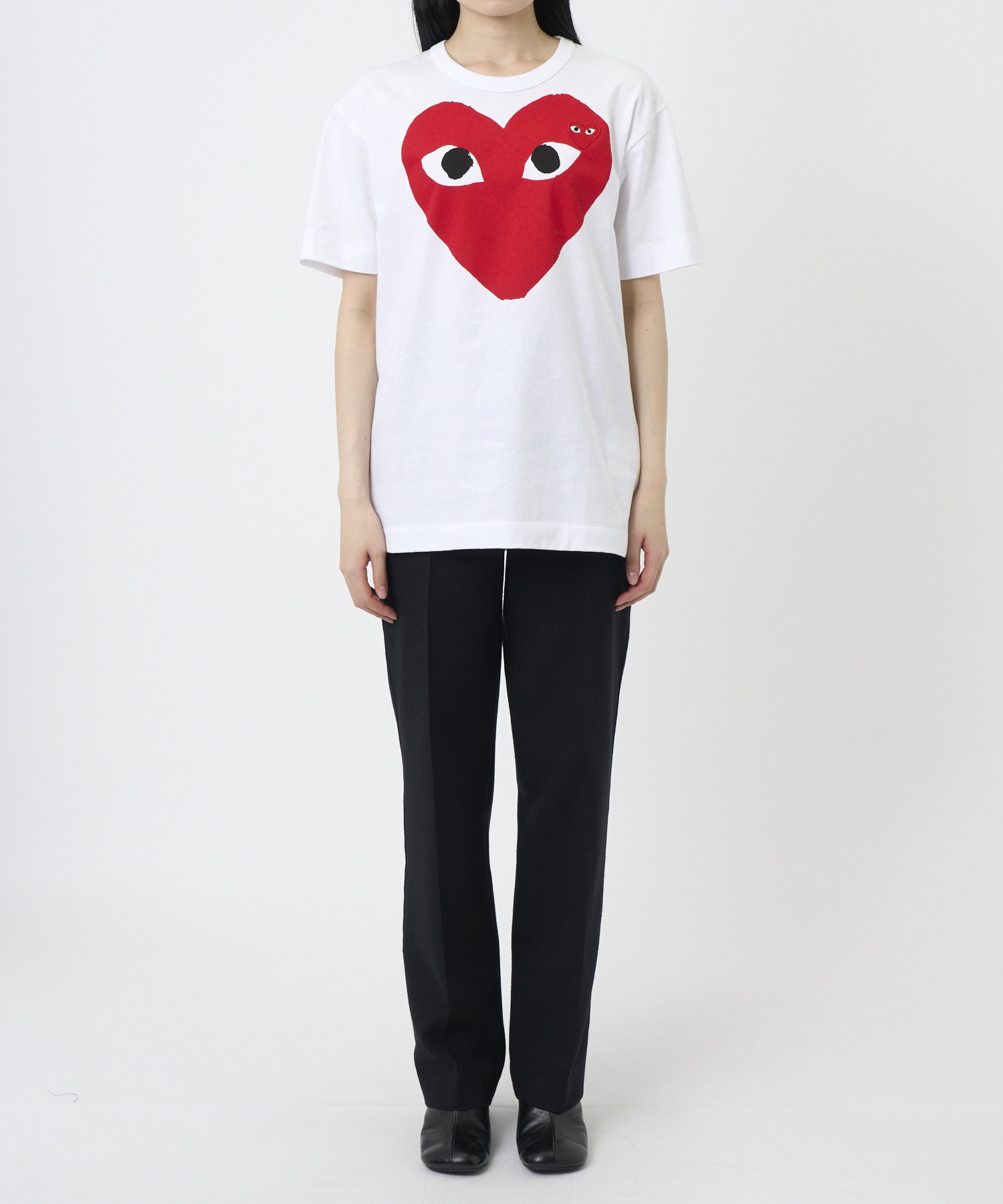 T-SHIRT RED EMBLEM RED HEART PLAY Comme des Garcons