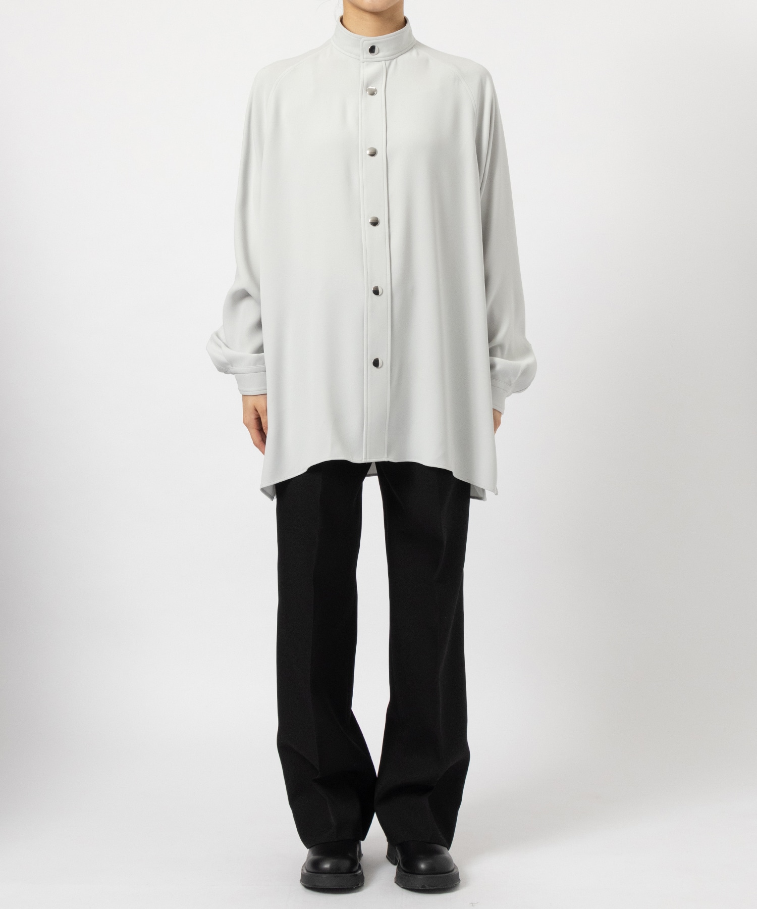 RERACS STAND COLLAR RAGLAN SHIRT THE RERACS