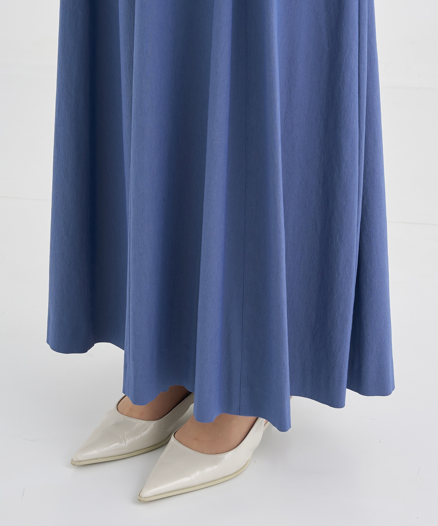 別注 Tamara drape sleeve dress BLU AKIRANAKA