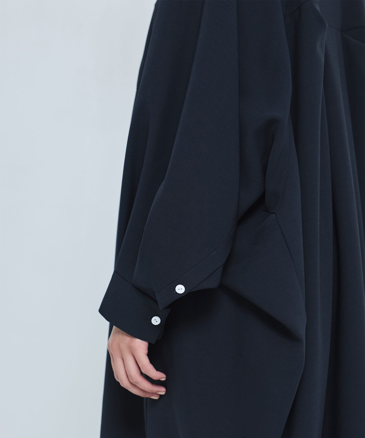 CIRCLE TUCK DRESS ENFOLD