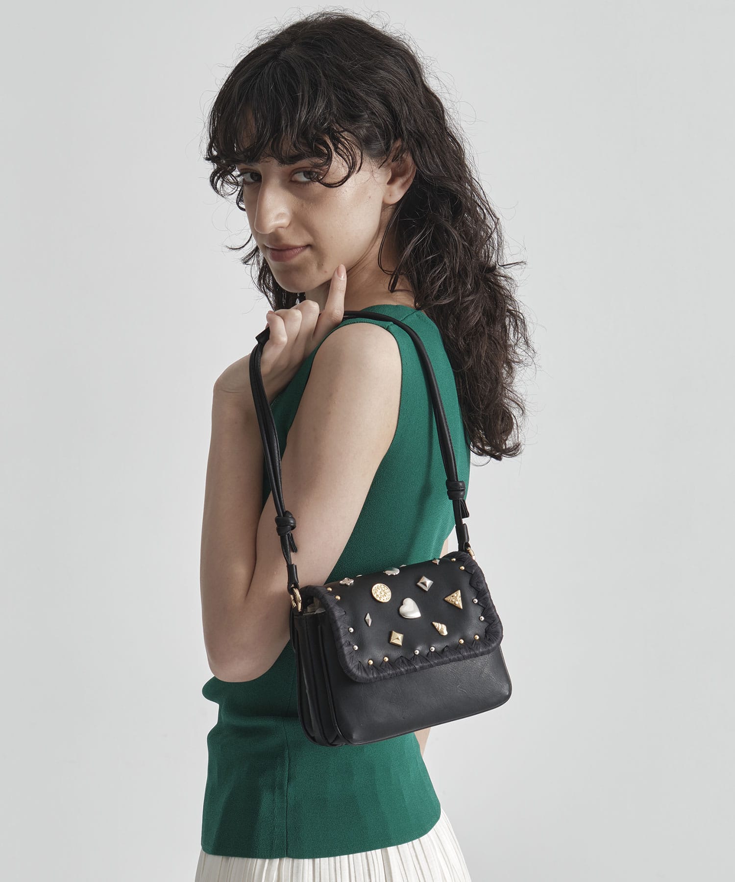 FLAP BAG S(assort studs) TESSEN CREATION