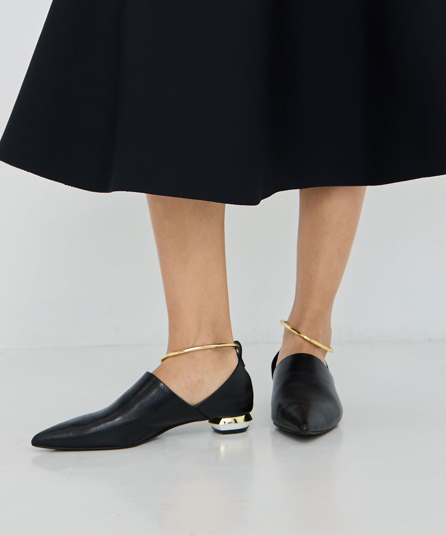 ankle strap flat pumps MANA