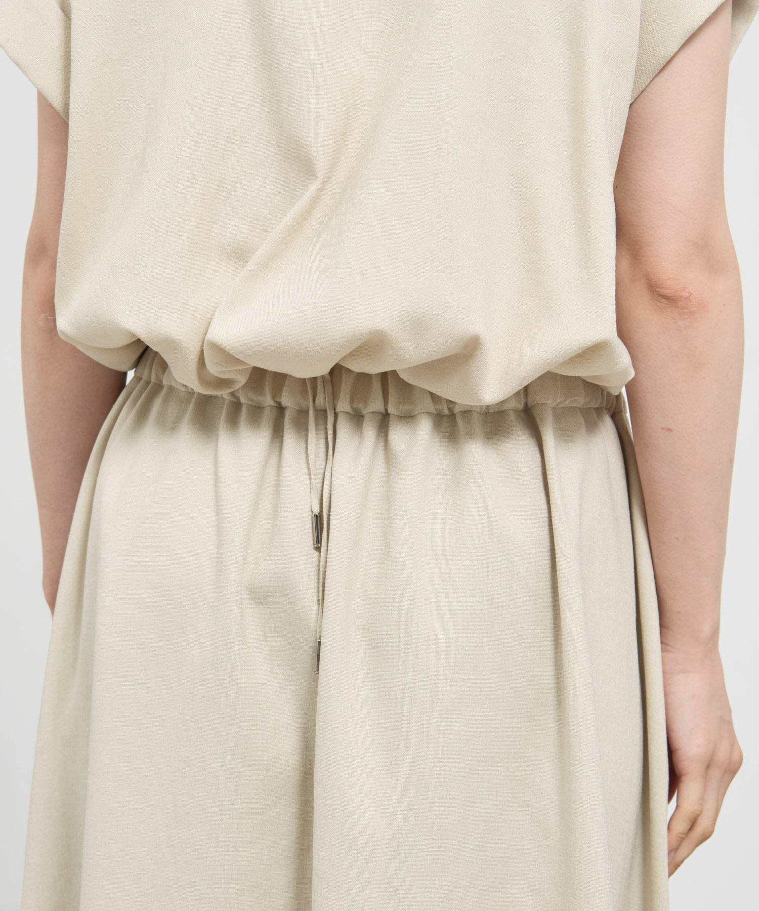 Stand Collar Weist Gather Blouse THE TOKYO