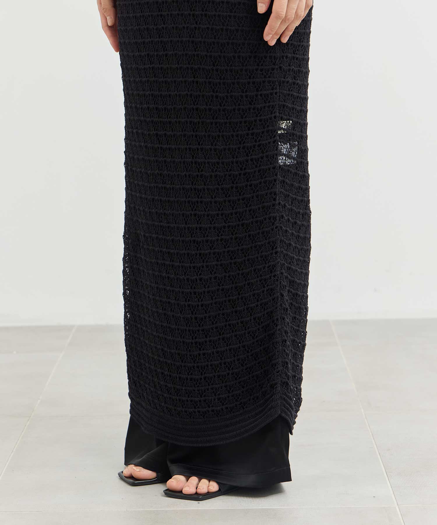 lacework knit one piece Louren