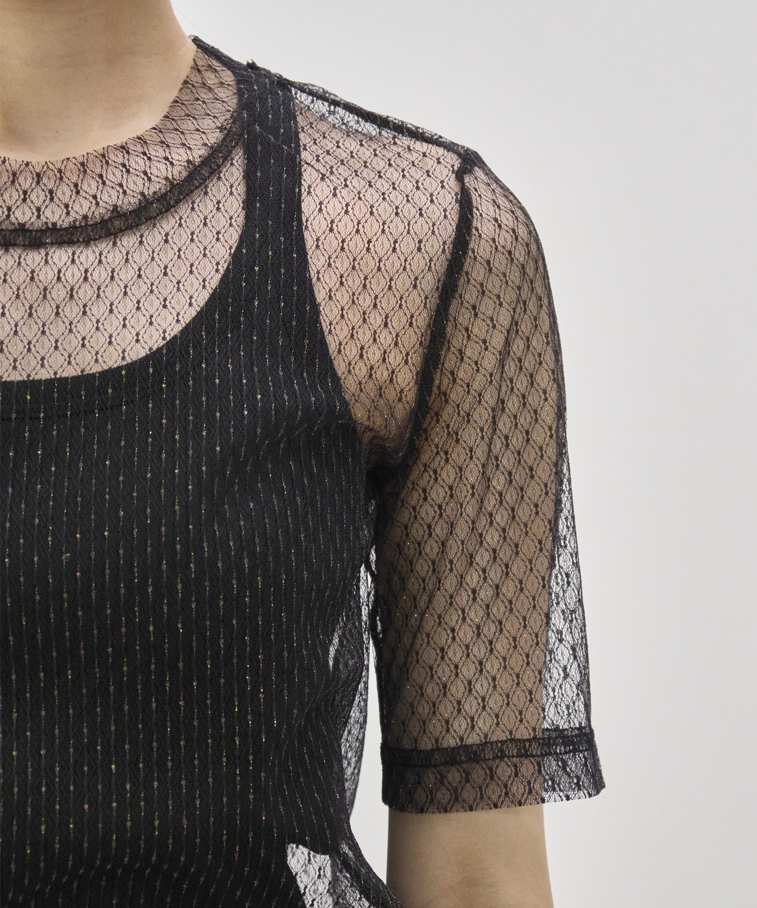 【WEB限定】tulle lace tops Louren