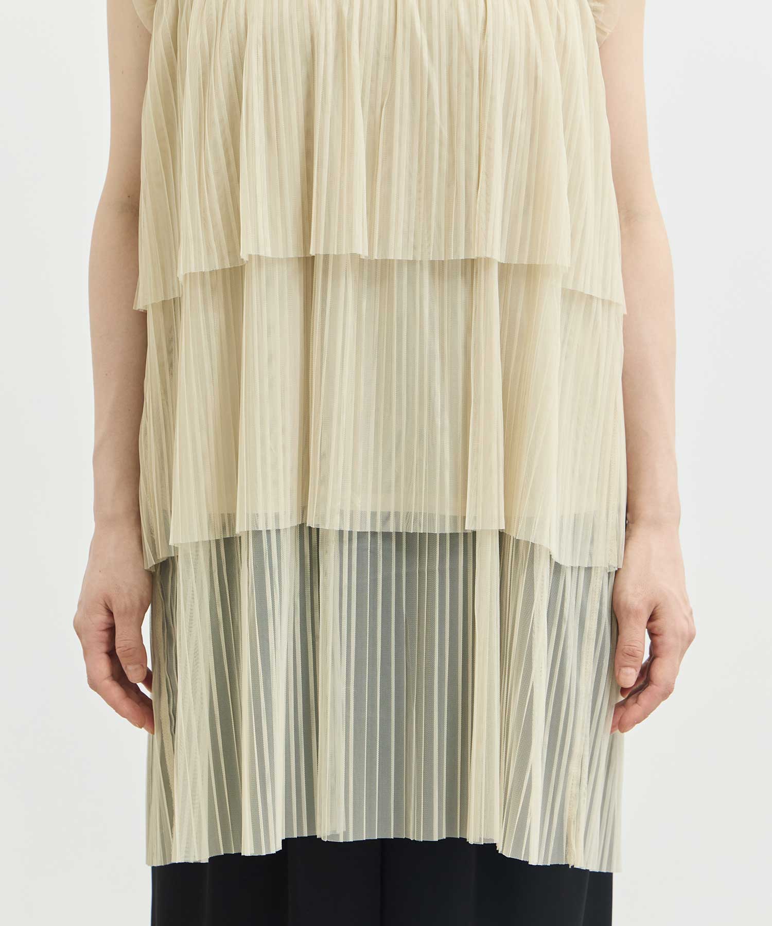 tulle pleats tiered tops Louren