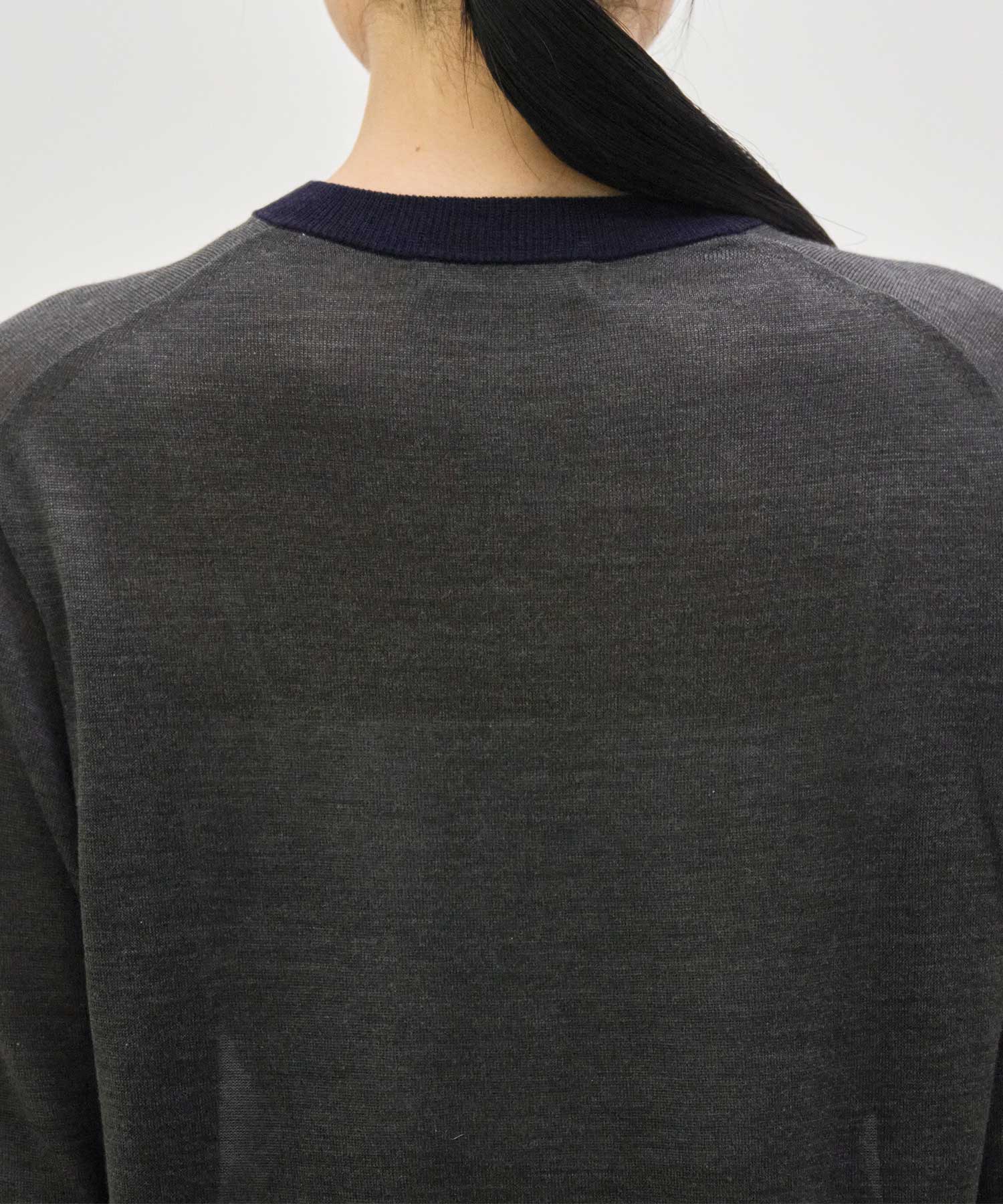 別注 Washable Silk Half Sleeve Cardigan CINOH