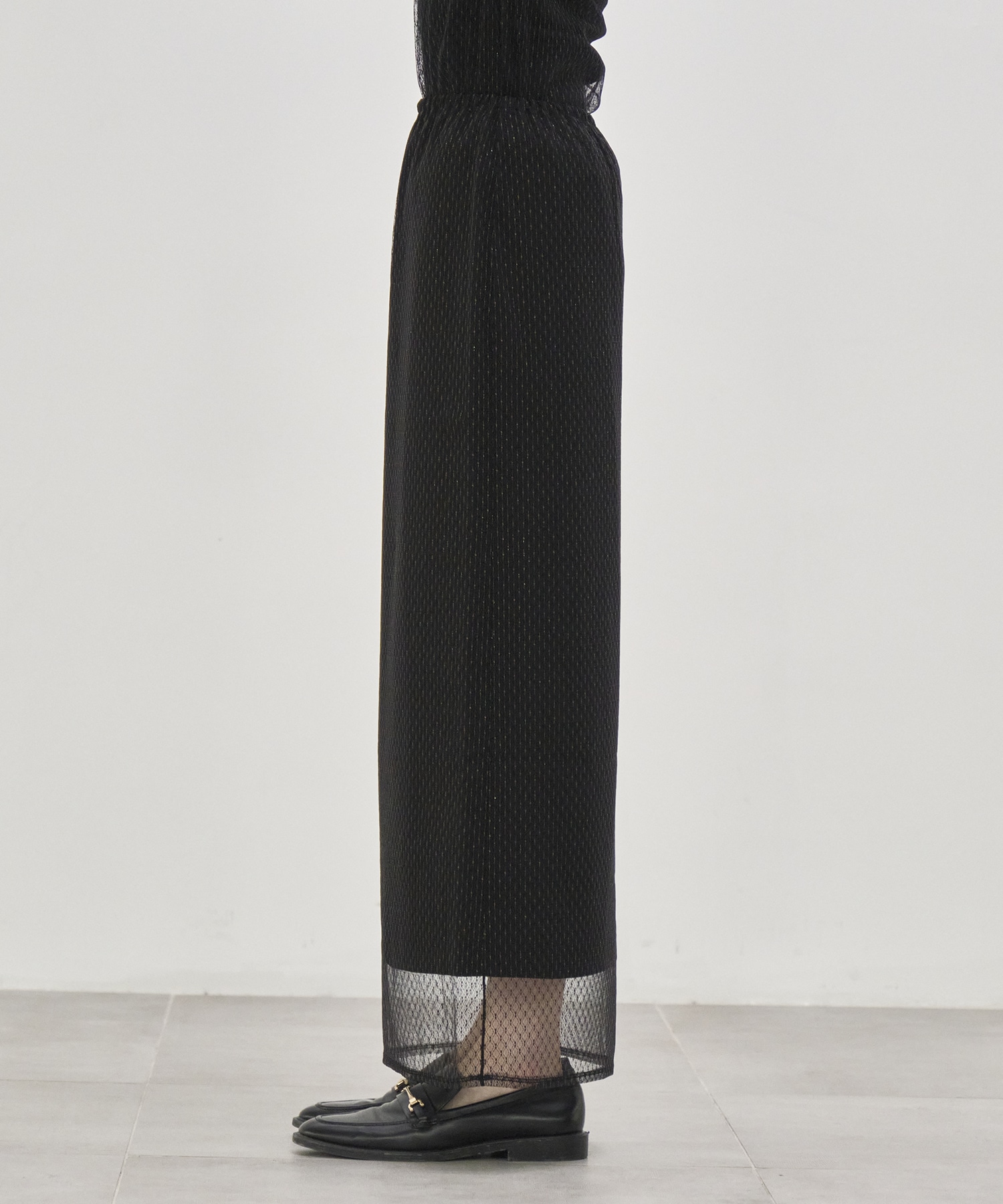 【WEB限定】tulle lace skirt Louren
