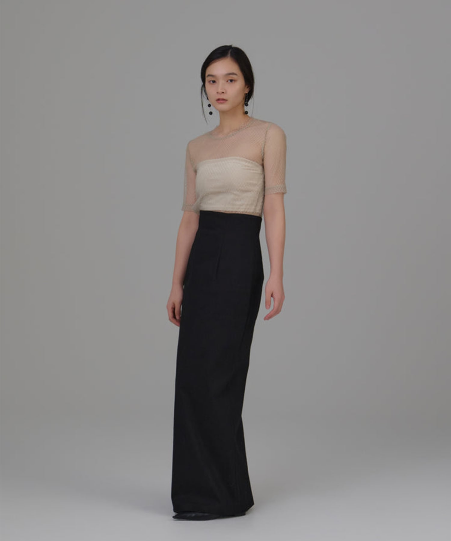 【WEB限定】highwaist pencil skirt Louren