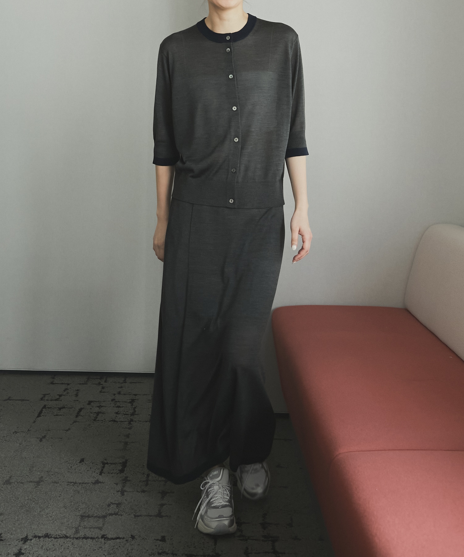 別注 Washable Silk Pencil Skirt CINOH