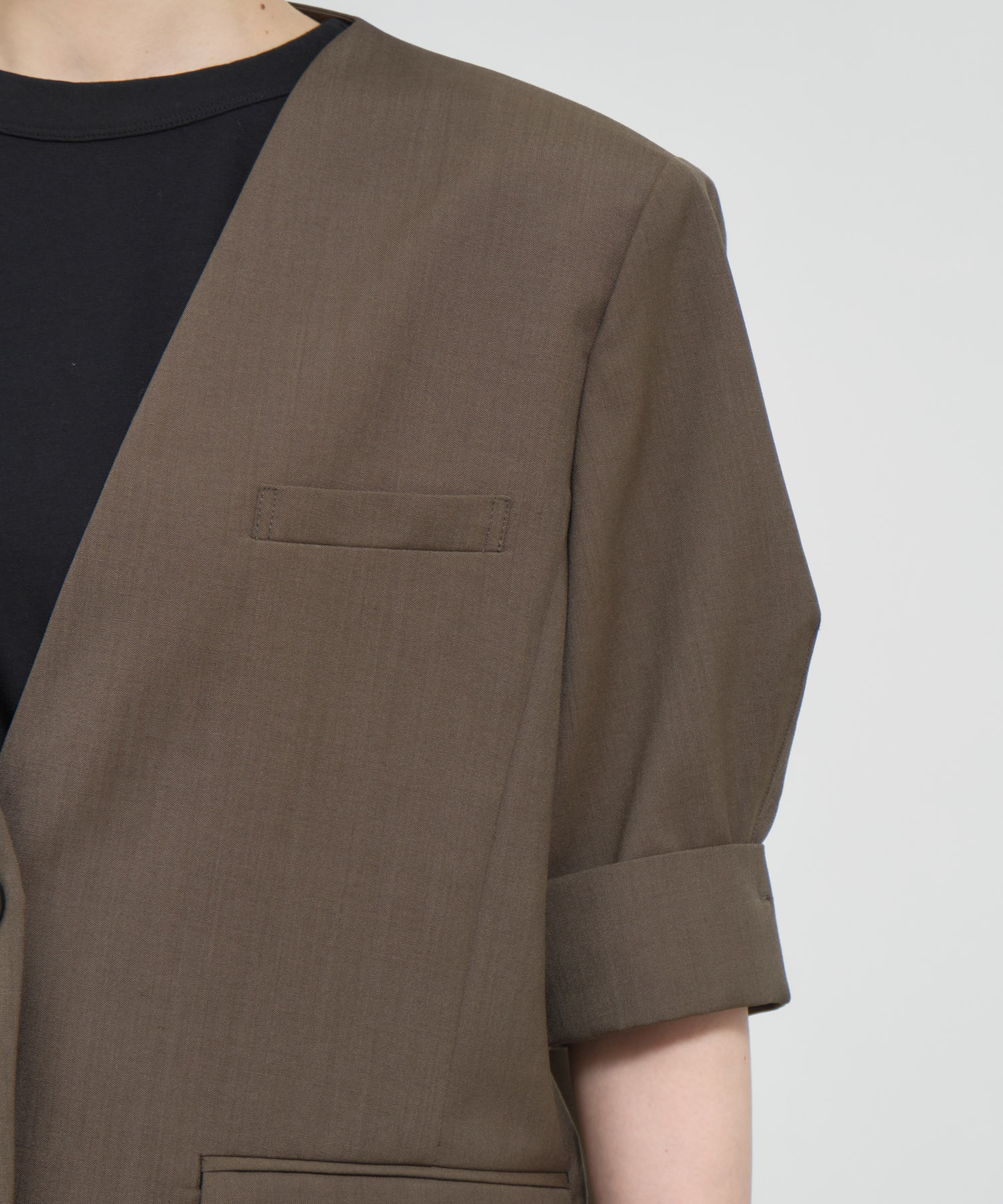 Harf Sleeve Collarless Jacket THE TOKYO